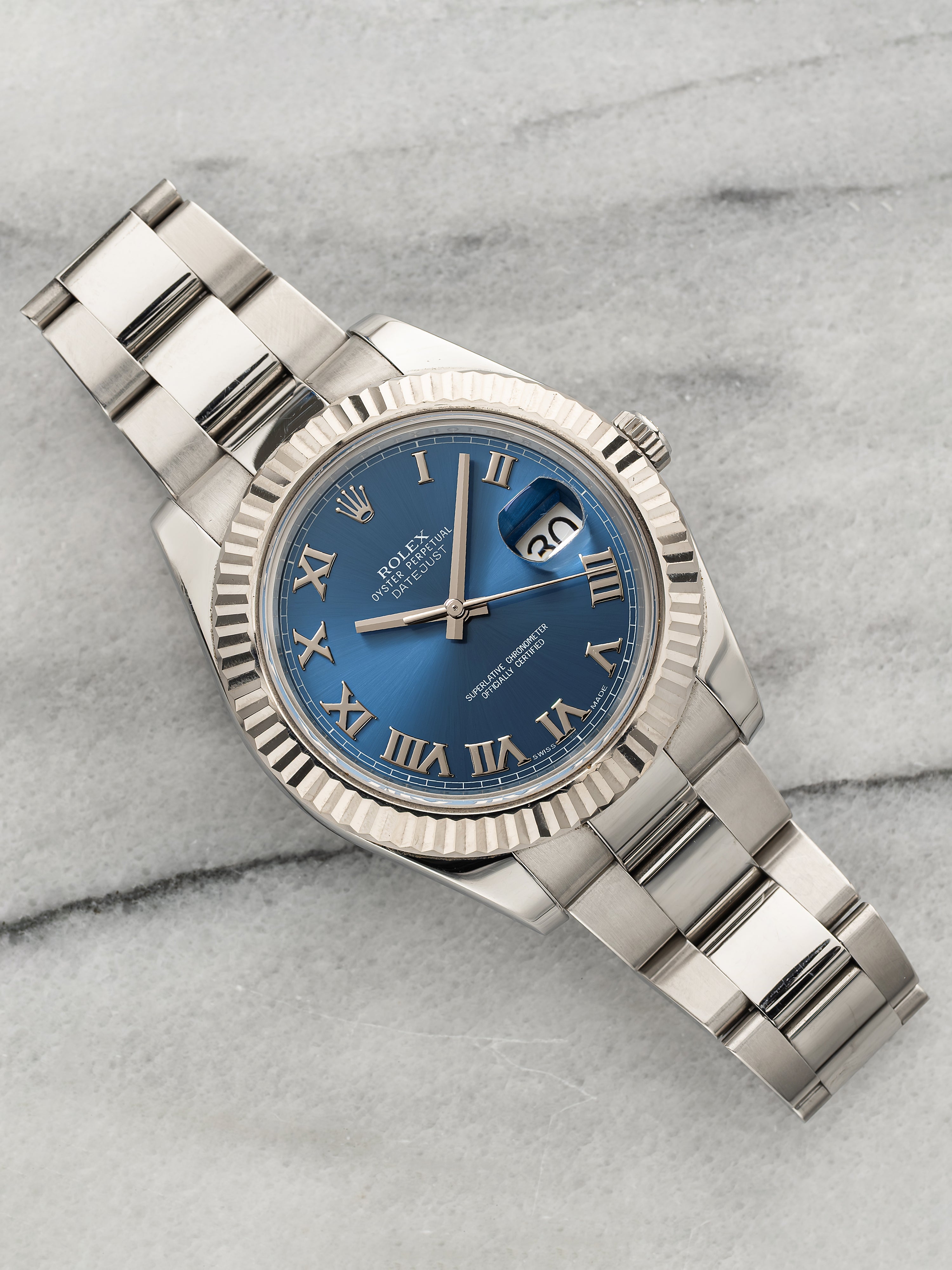 2010 Rolex Datejust II 116334 - Saudi Khanjar Engraving, Blue Dial