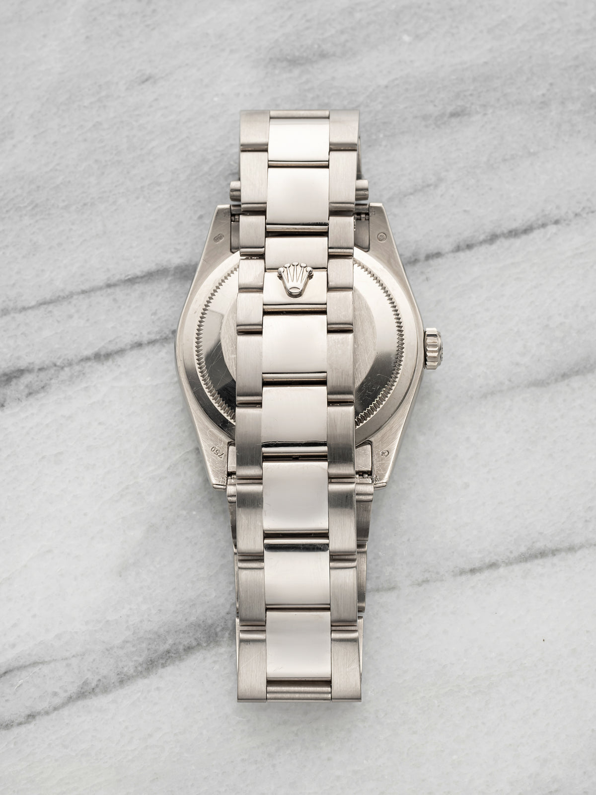 2002 Rolex Day-Date 118209 18K White Gold Silver Roman Dial Automatic 36mm