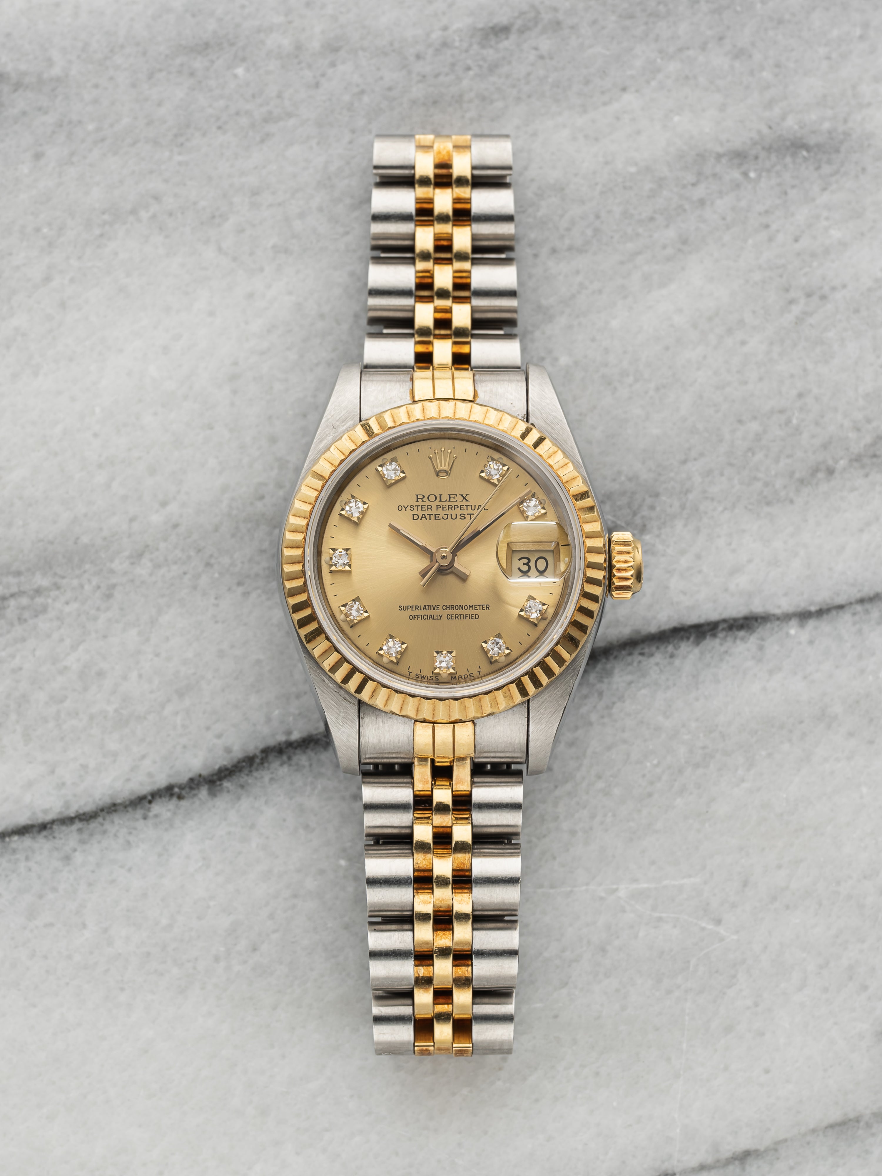 1987 Rolex Lady Datejust 69173 - Champagne Diamond Dial