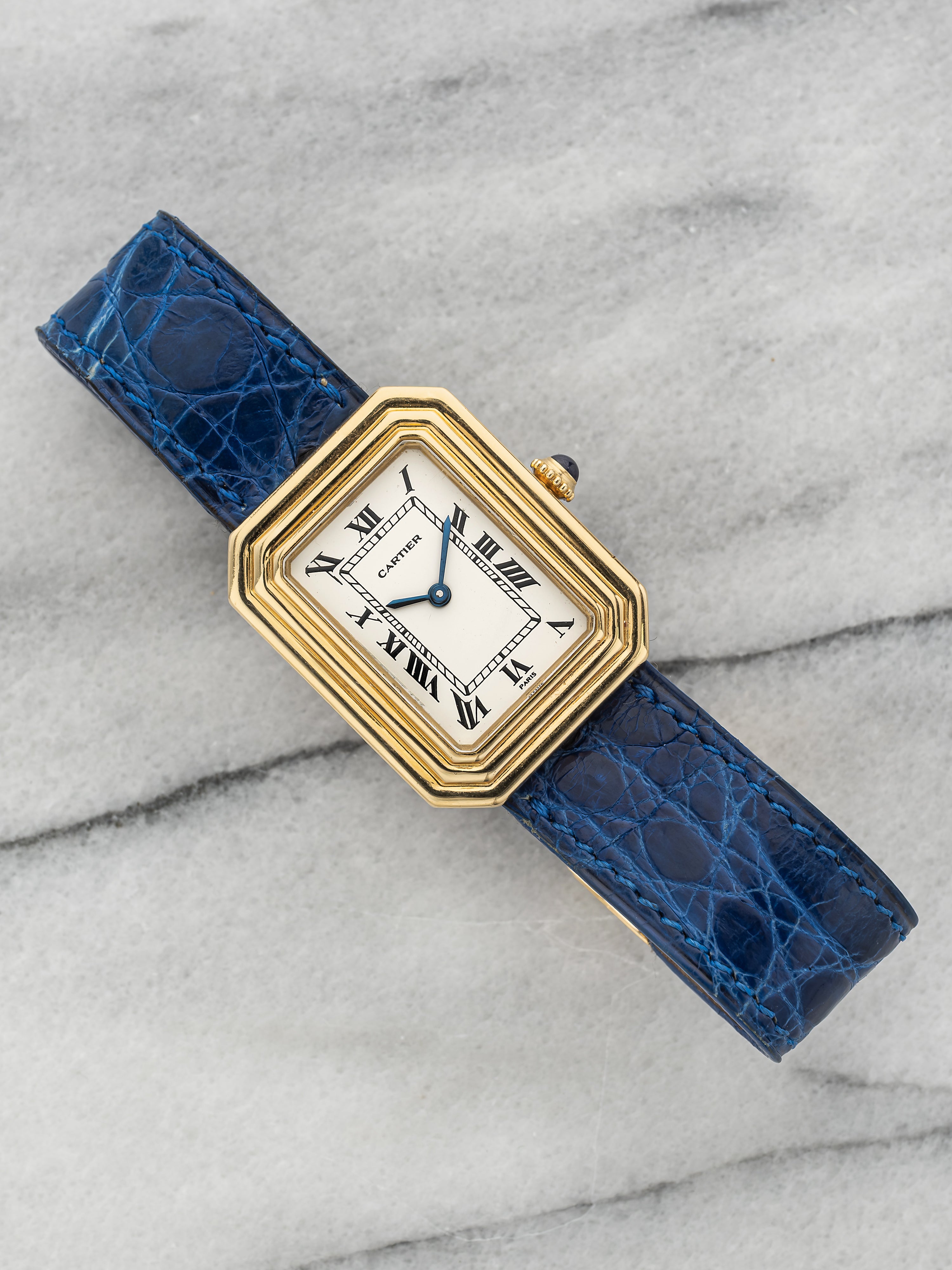 Cartier Cristallor Mark I 78095 - 18K Yellow Gold, White Roman “Paris” Dial
