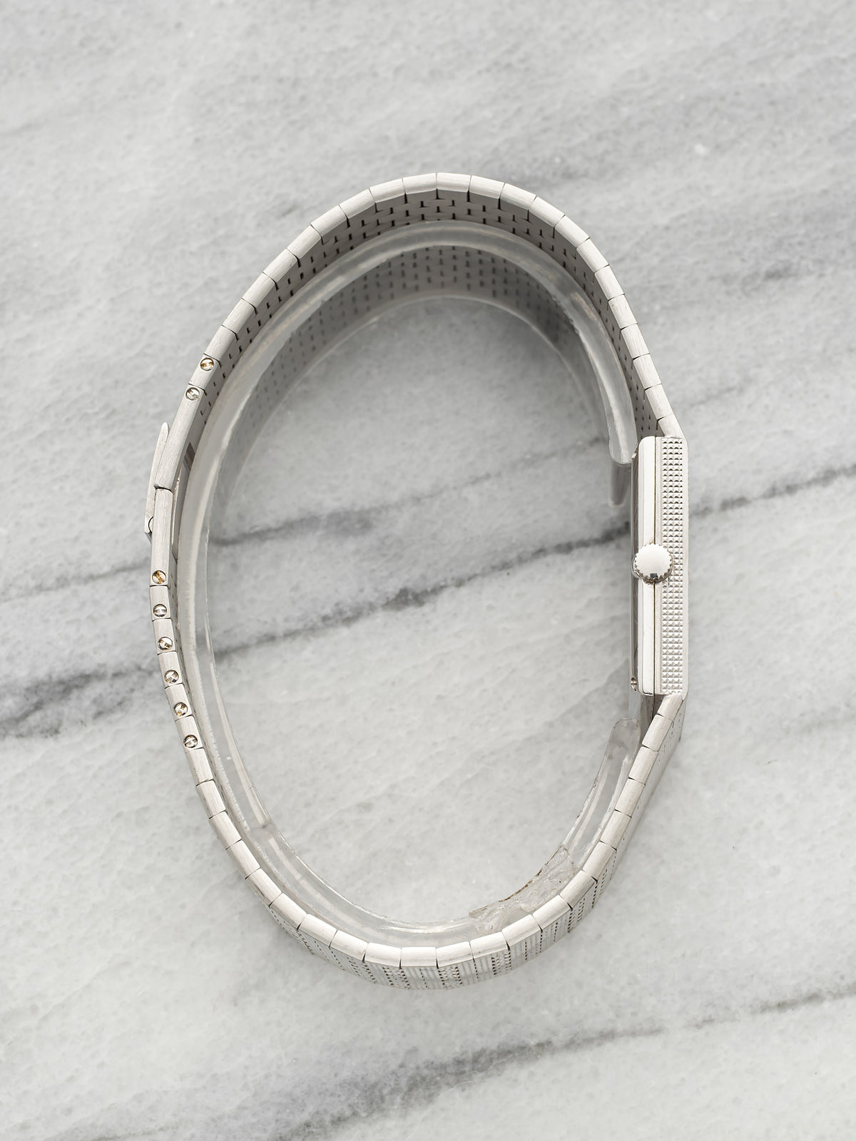 Vintage 1970s Piaget Lady 9131 18K White Gold Diamond Pave Dial Manual 25mm