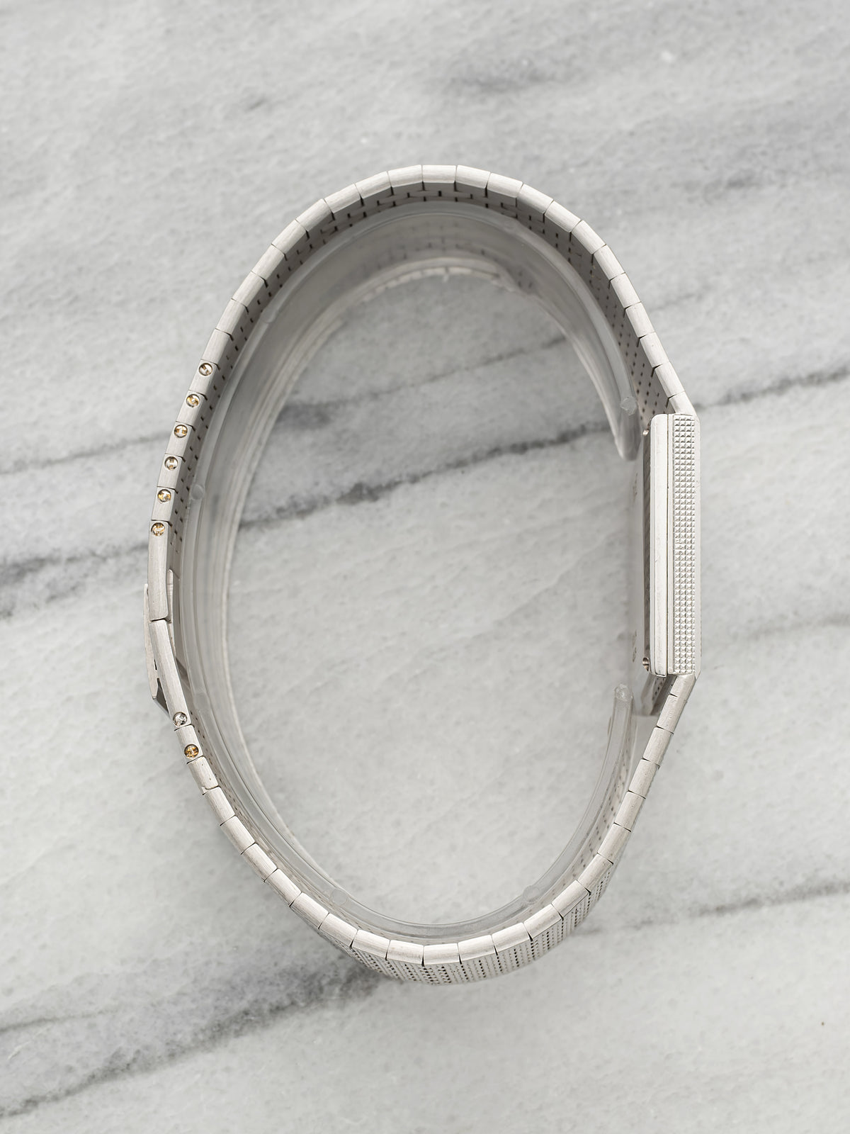 Vintage 1970s Piaget Lady 9131 18K White Gold Diamond Pave Dial Manual 25mm