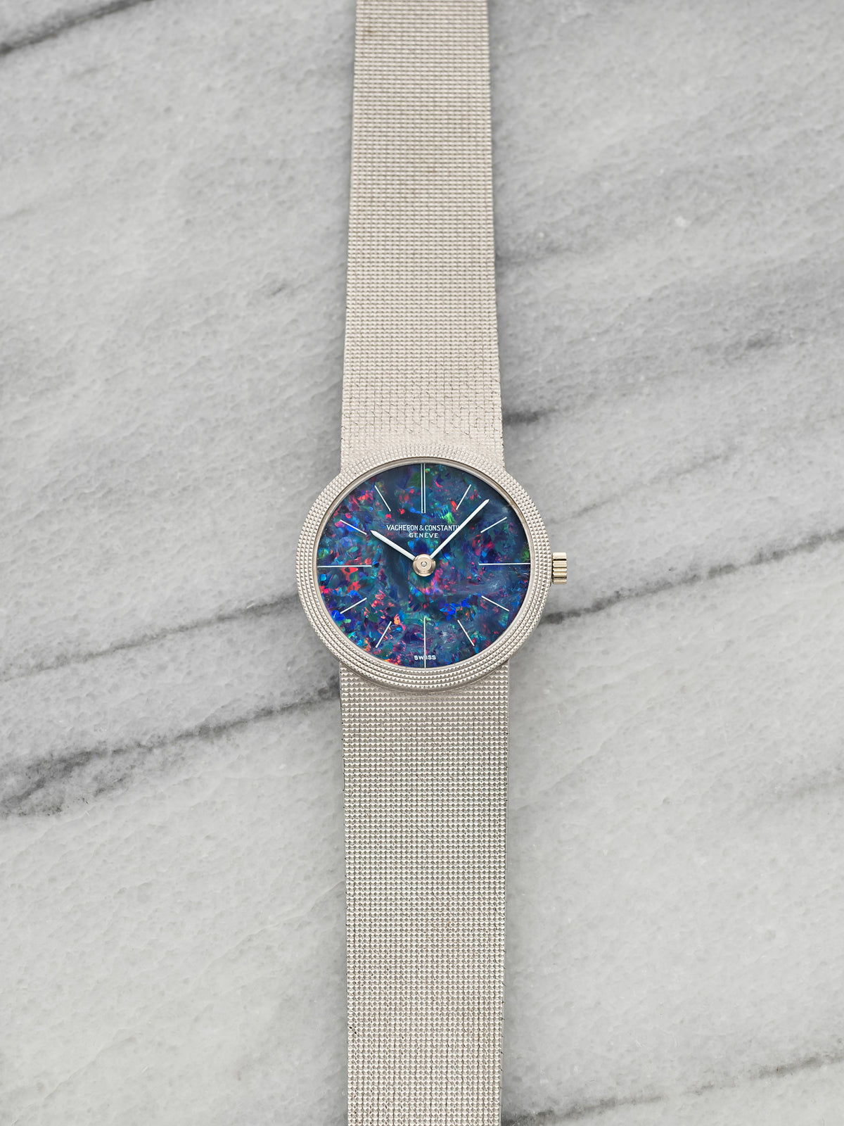 Vintage 1970s Vacheron Constantin Dress Watch 18K WG Opal Dial Manual 24mm