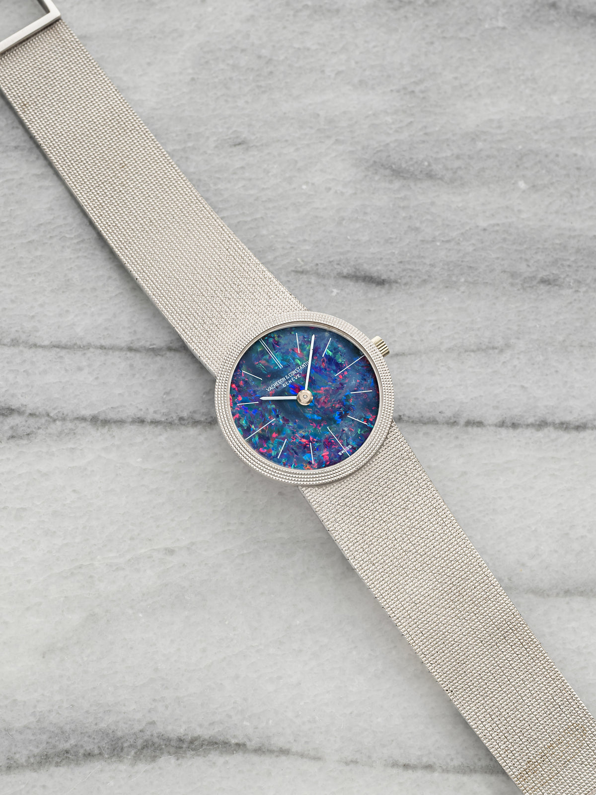 Vintage 1970s Vacheron Constantin Dress Watch 18K WG Opal Dial Manual 24mm