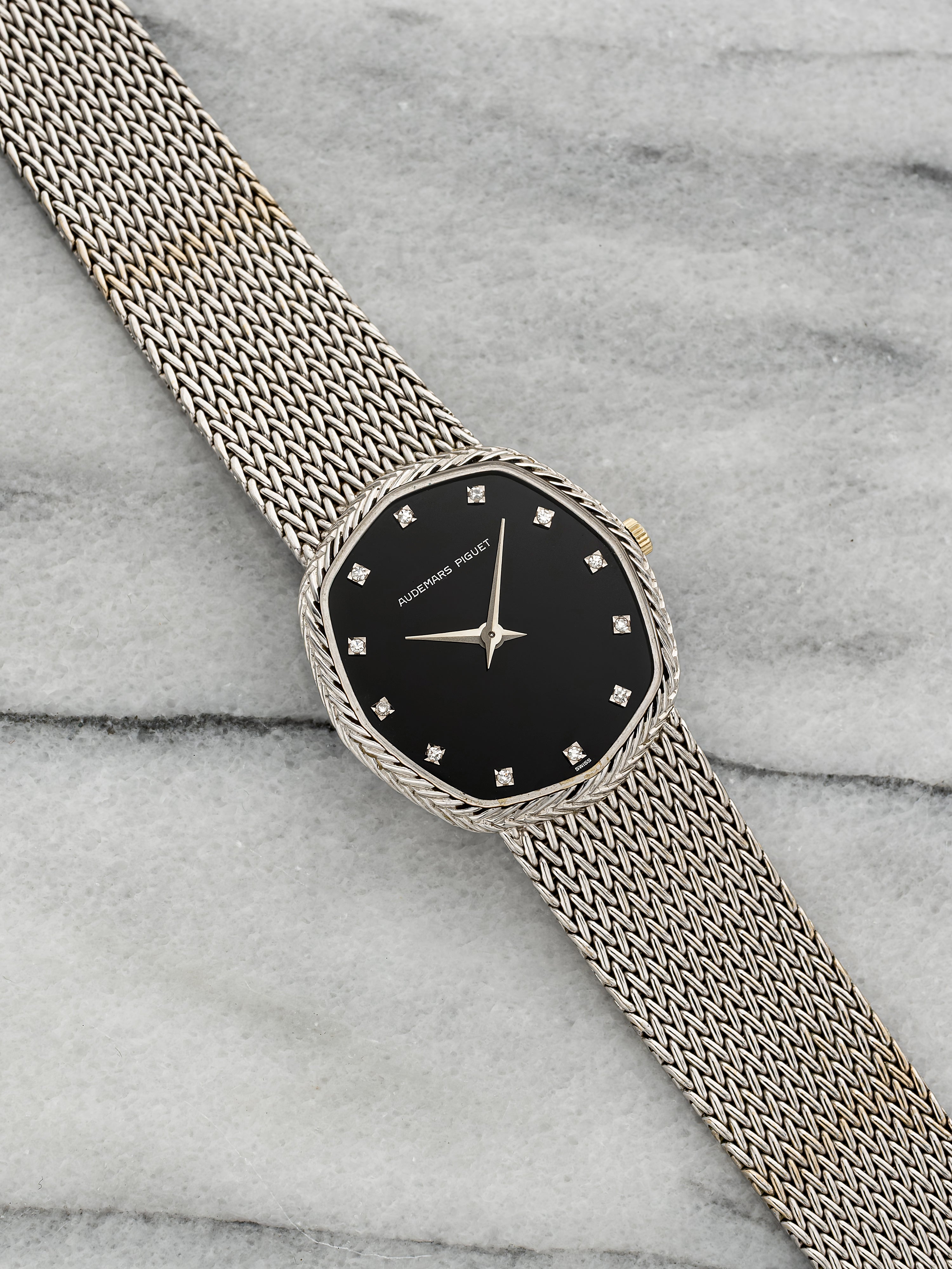 Audemars Piguet 4061 - Integrated Bracelet Onyx Diamond Dial