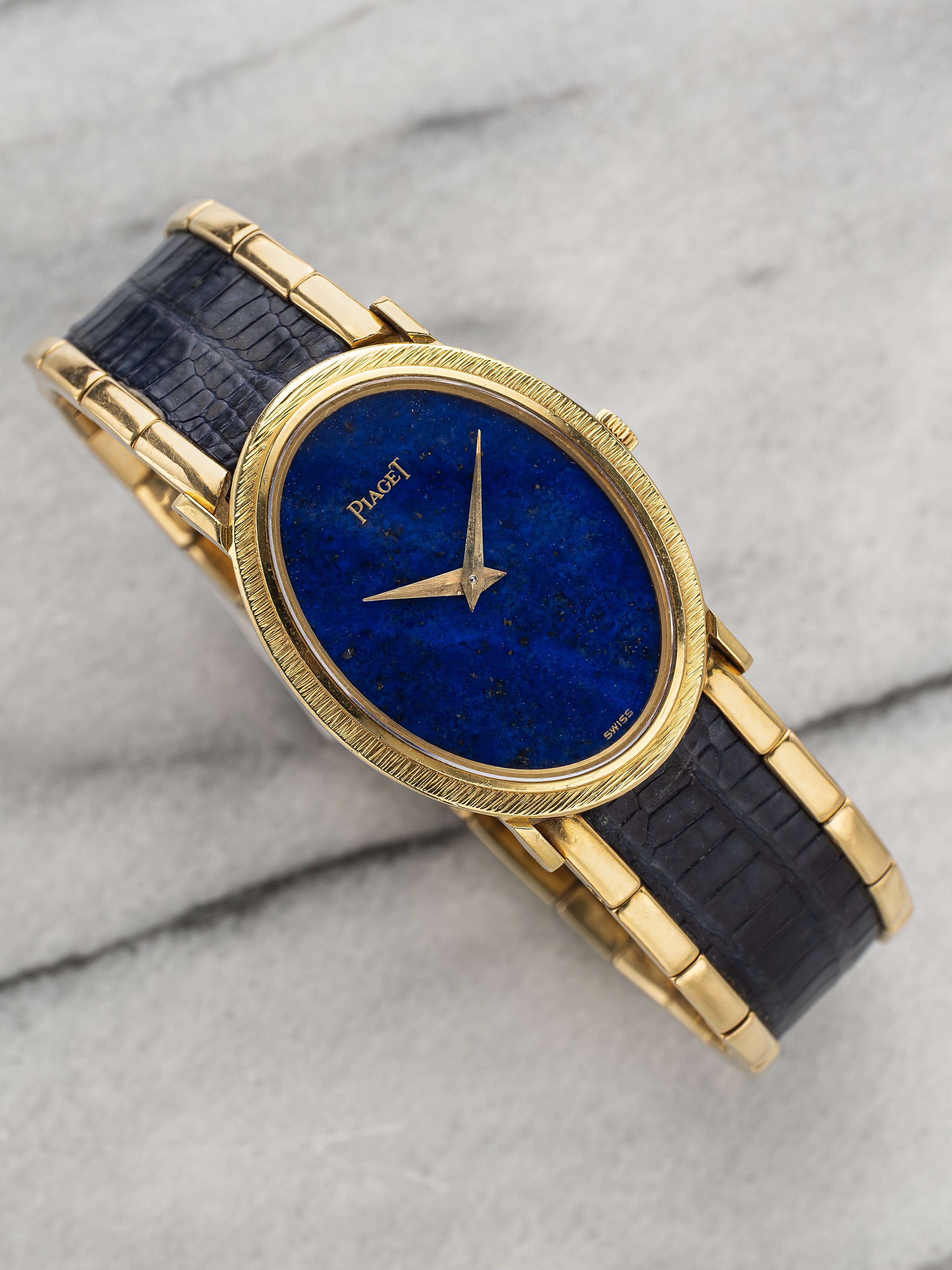 Piaget 9861 – 18K Gold Lapis Lazuli Dial Wempe Retailed