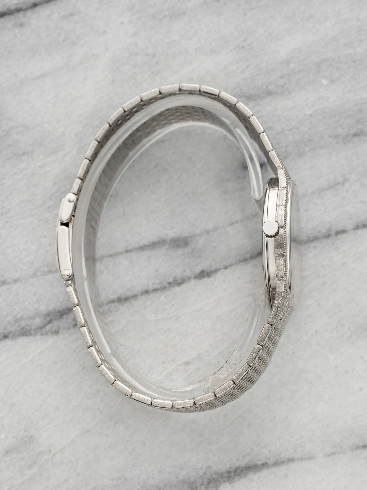 Vintage 1970s Audemars Piguet Cobra 18K White Gold Blue Diamond Dial Manual 33mm