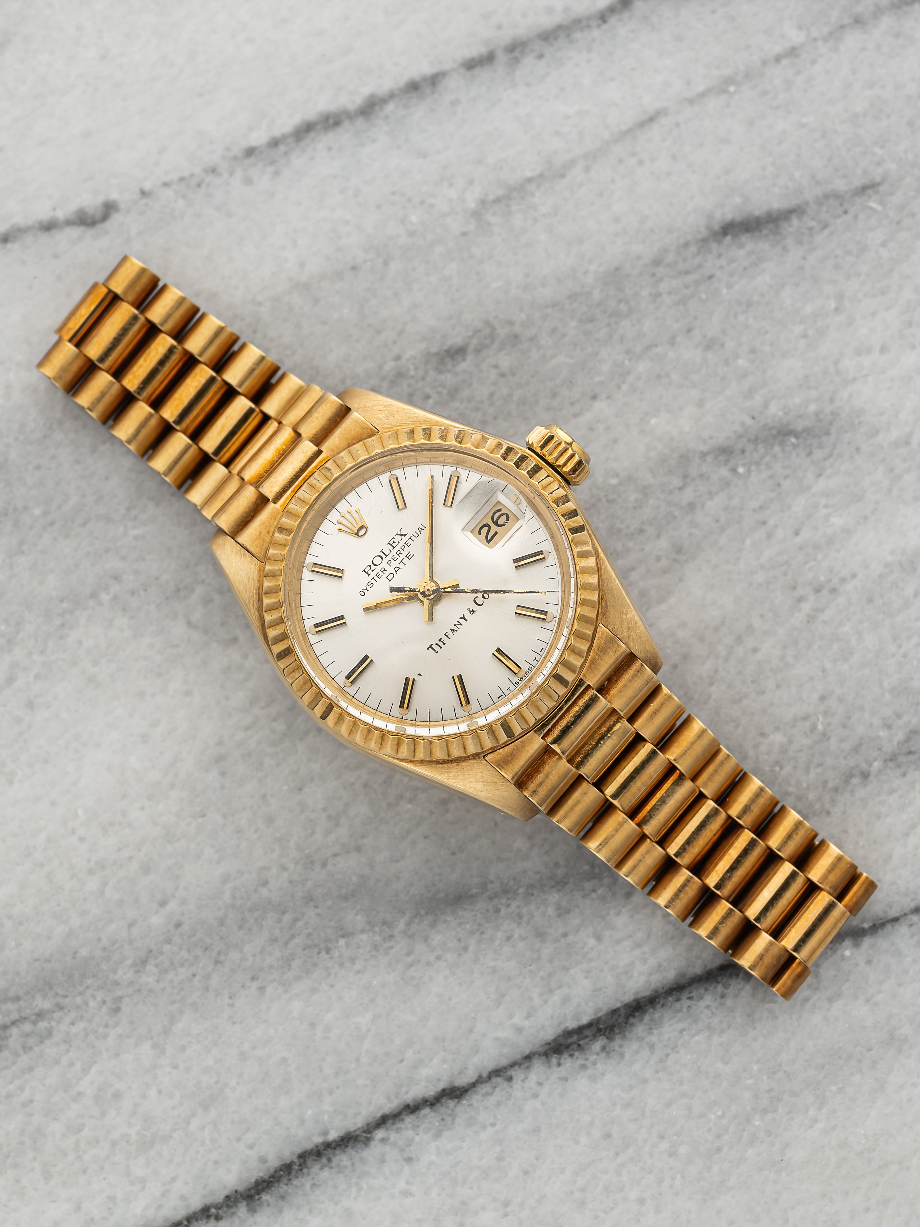 1978 Ladies Rolex OP Date 6917 - Tiffany Double Stamped Dial