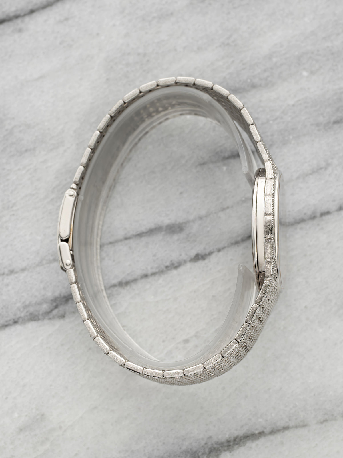 Vintage 1970s Audemars Piguet Cobra 18K White Gold Blue Diamond Dial Manual 33mm