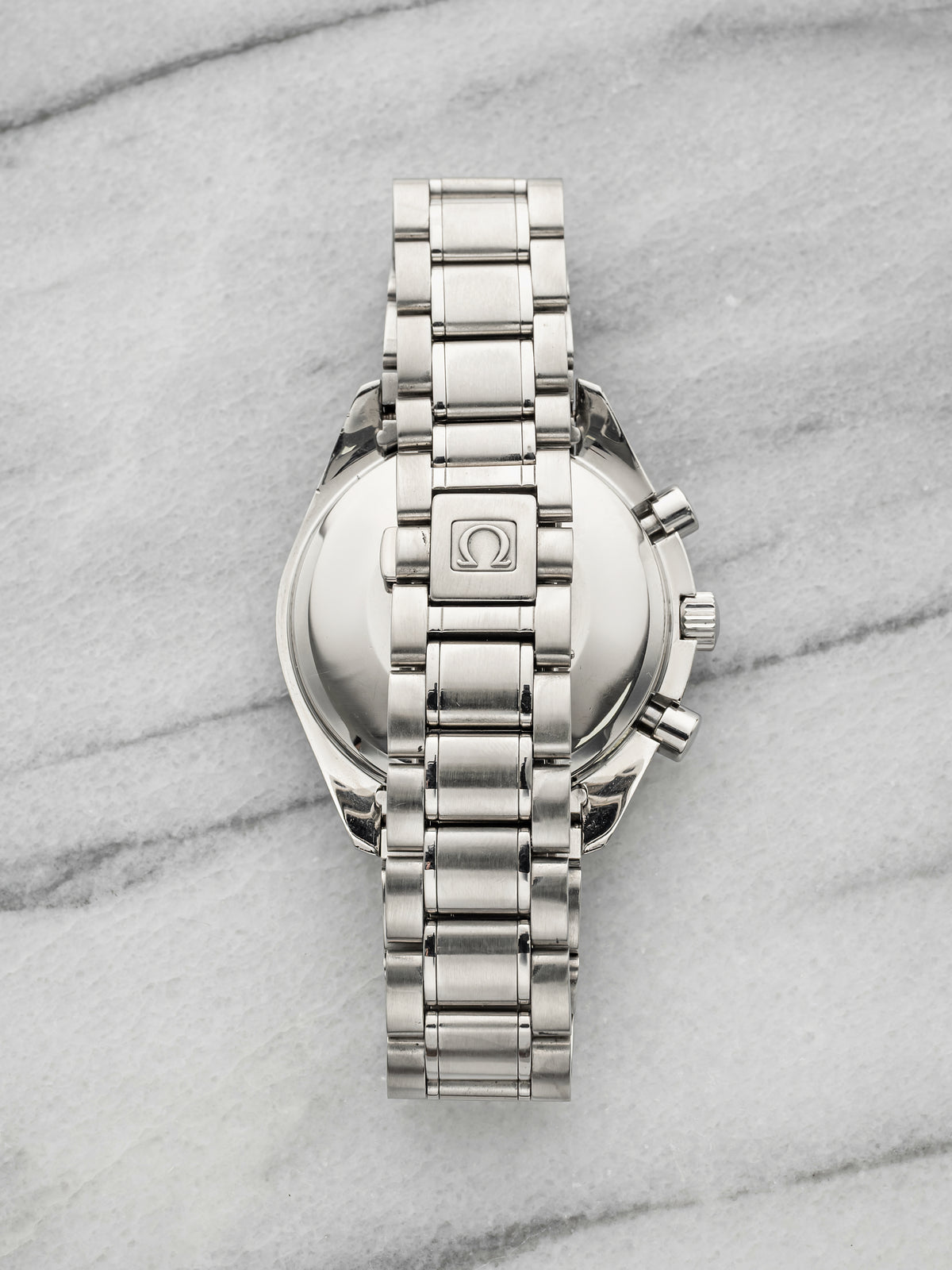 Vintage 1990s Omega Speedmaster Date 3513.30 Steel Silver Dial Auto 39mm