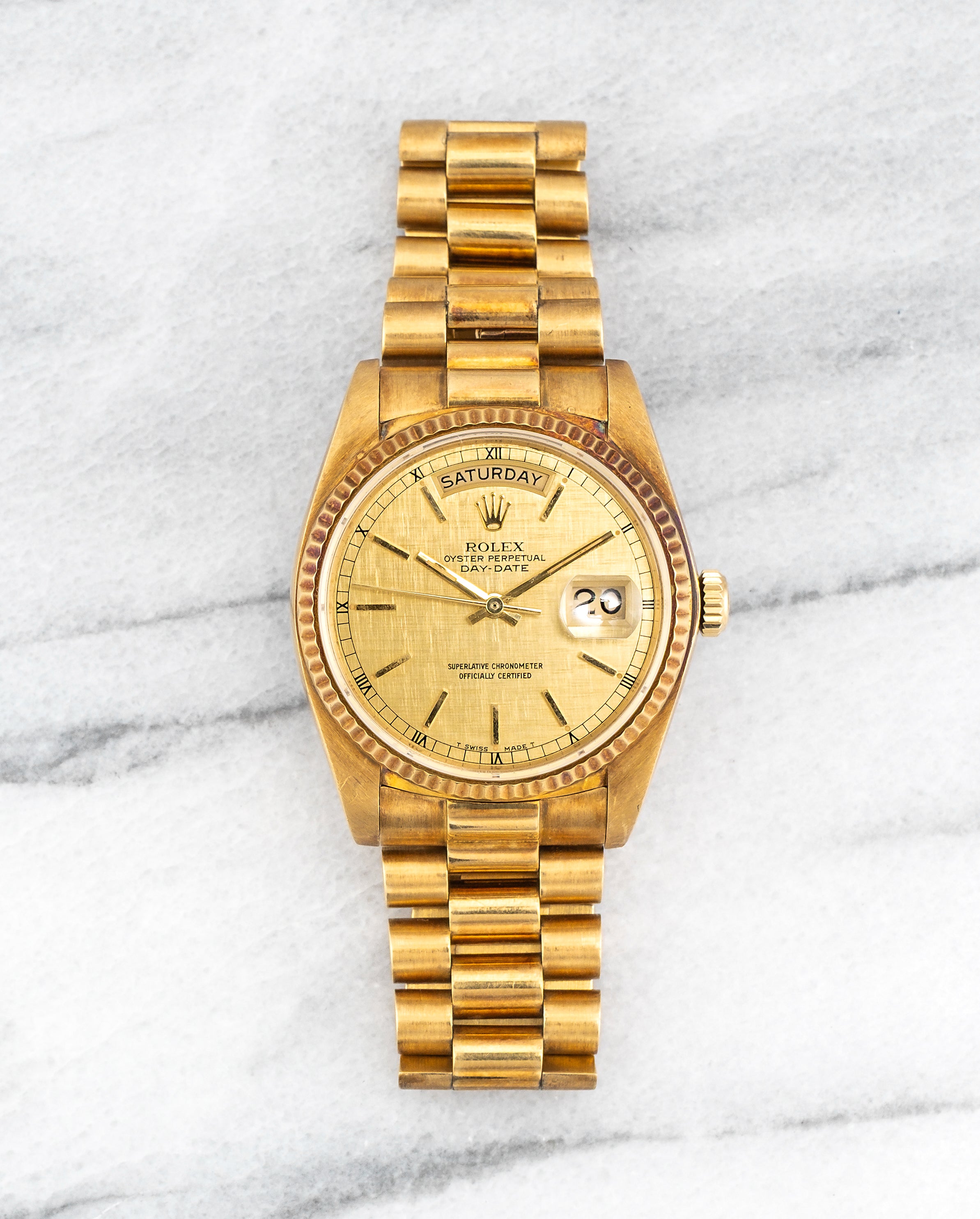 Rolex Day Date 18038 - Champagne Linen
