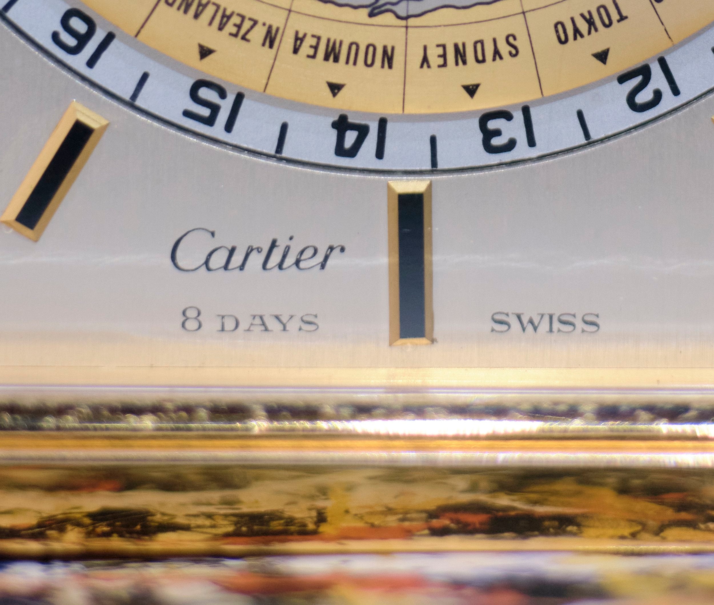 Cartier 8 day world time clock Lanvin - Charles of the Ritz.