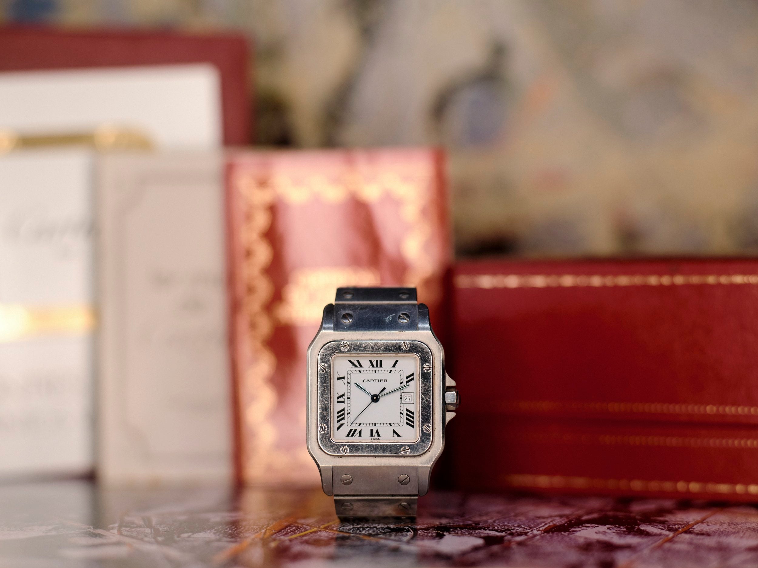 Cartier Santos 2960 - white Dial.