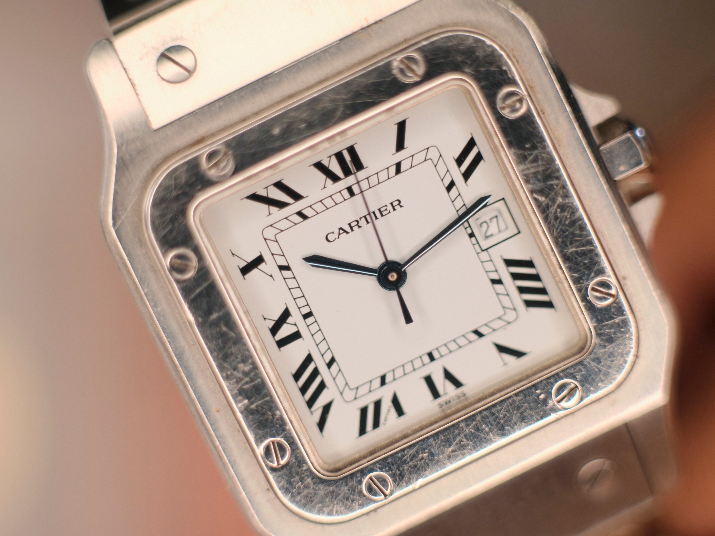 Cartier Santos 2960 - white Dial.