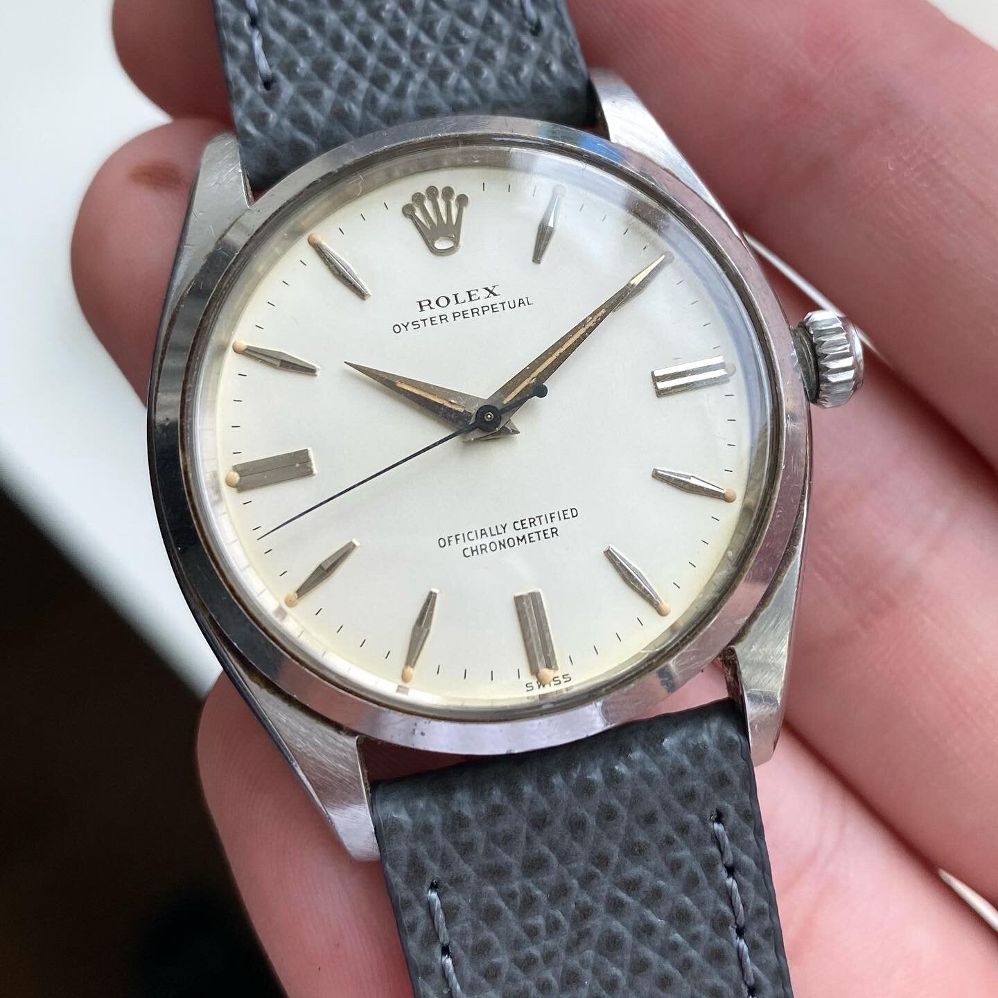 Rolex Oysterperpetual ref. 6564 — Matte White Dial