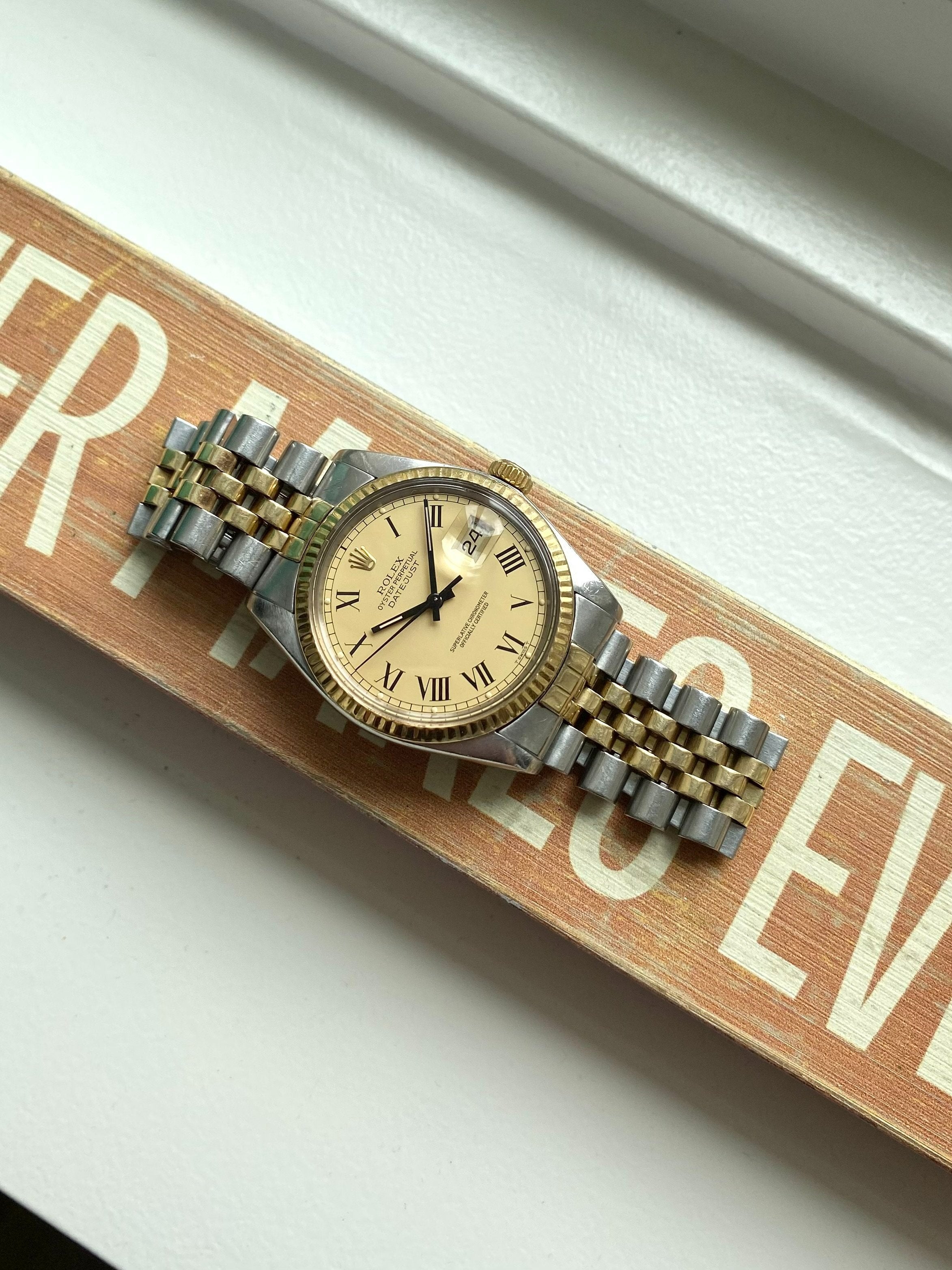 Rolex Datejust 16013 - Champagne Buckley.