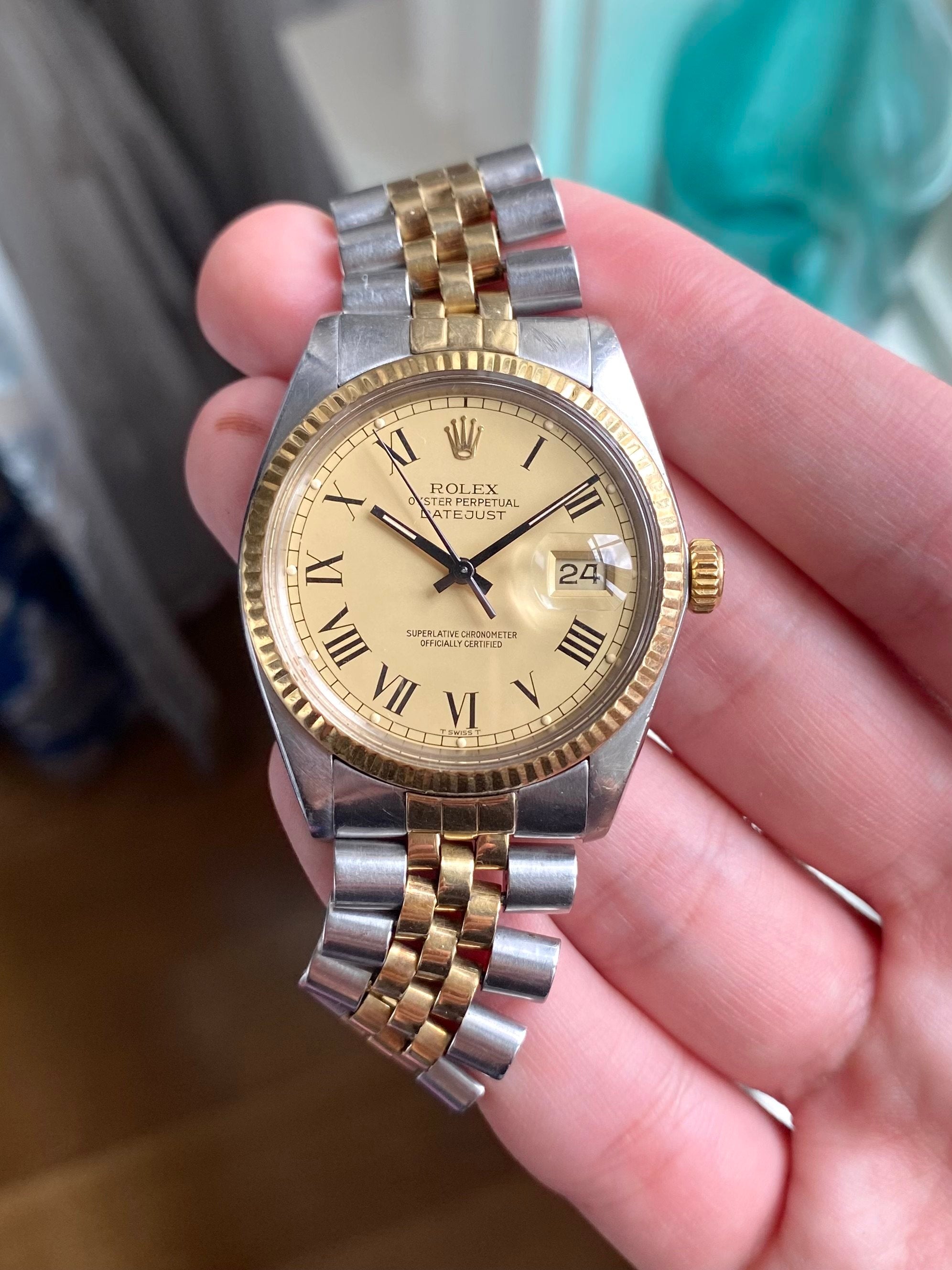 Rolex Datejust 16013 - Champagne Buckley.