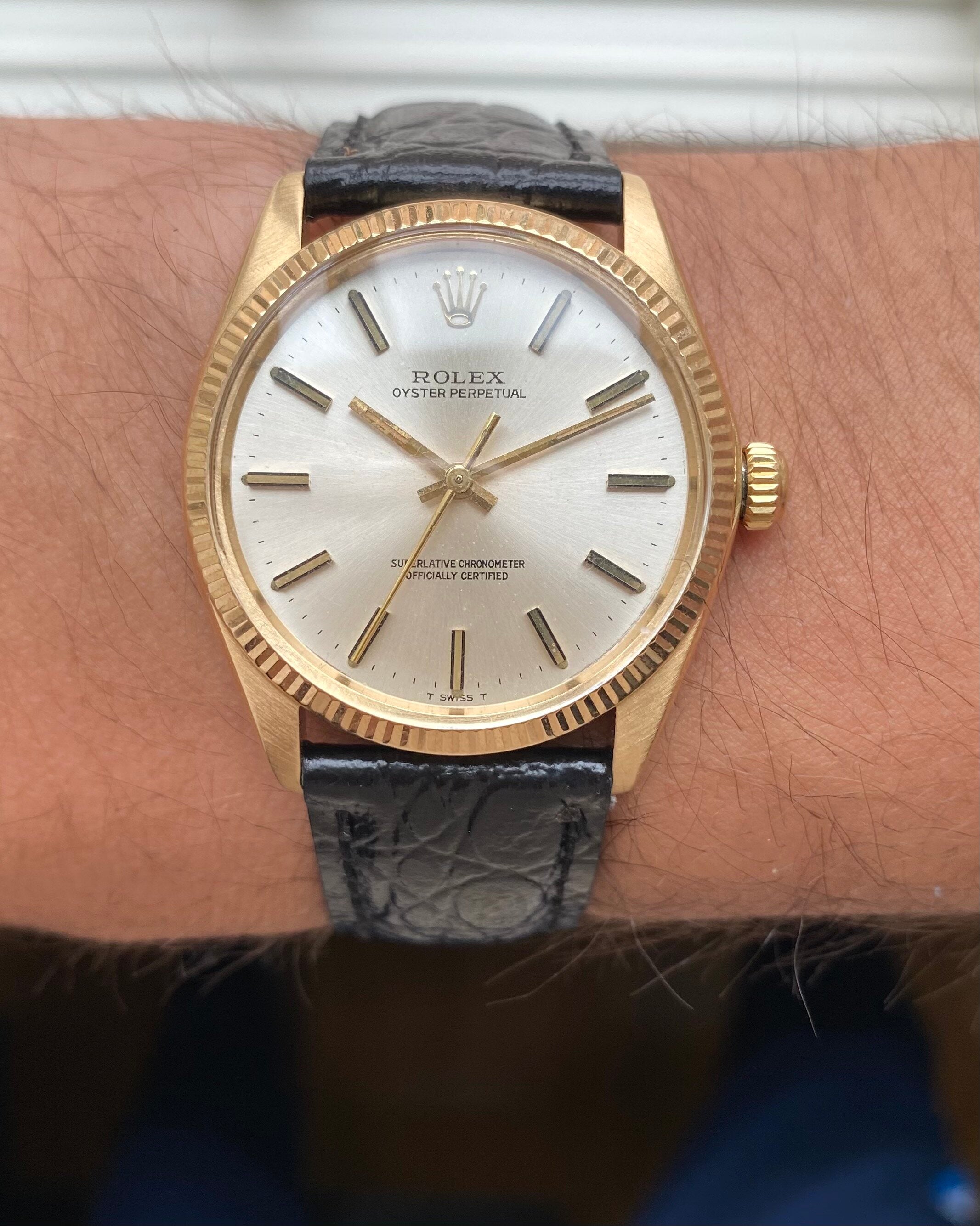 Rolex Oyster Perpetual Date ref. 1005 — 18K Yellow Gold