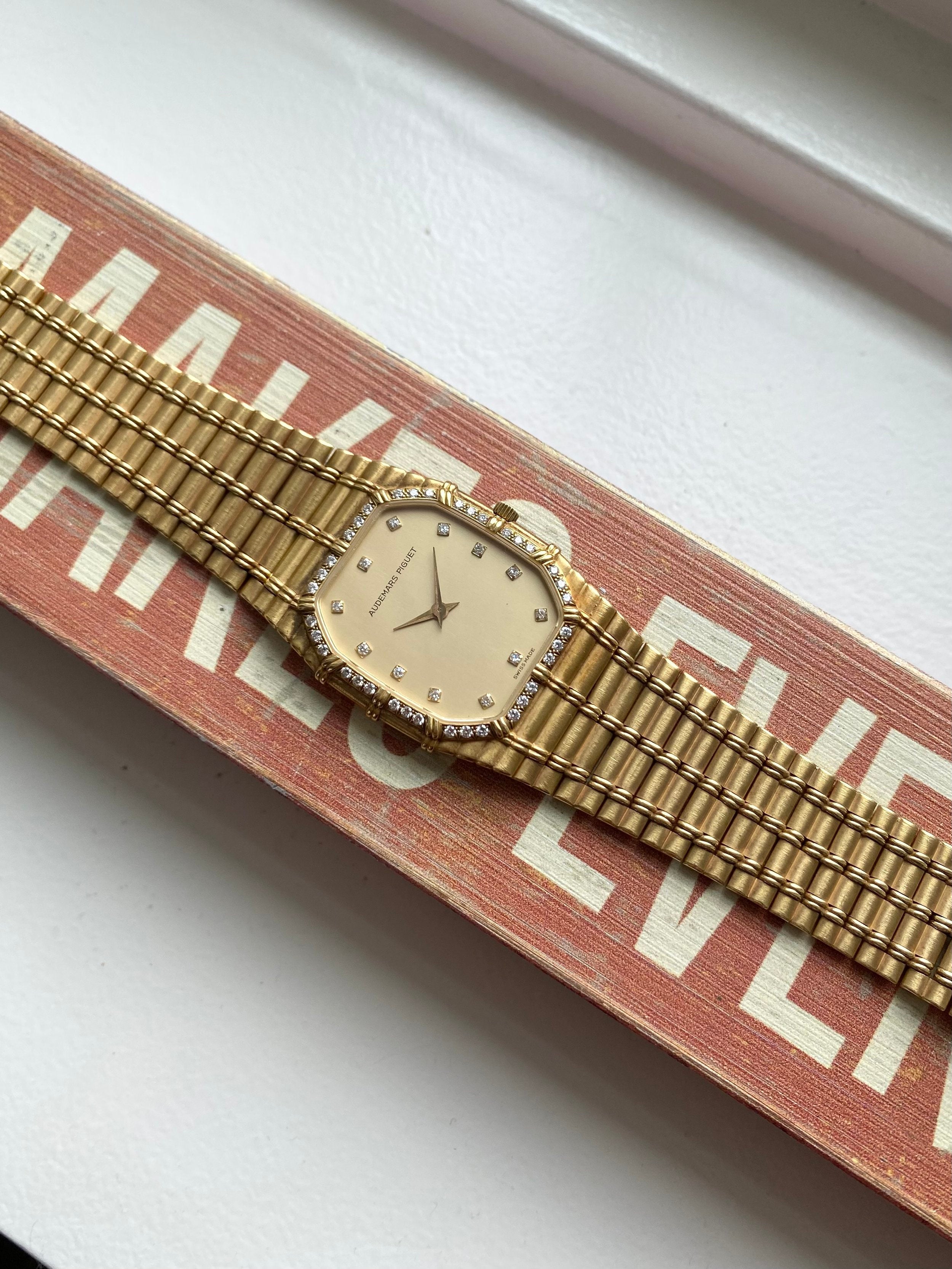 Audemars Piguet 18K - Factory Diamond Dial/ Bezel