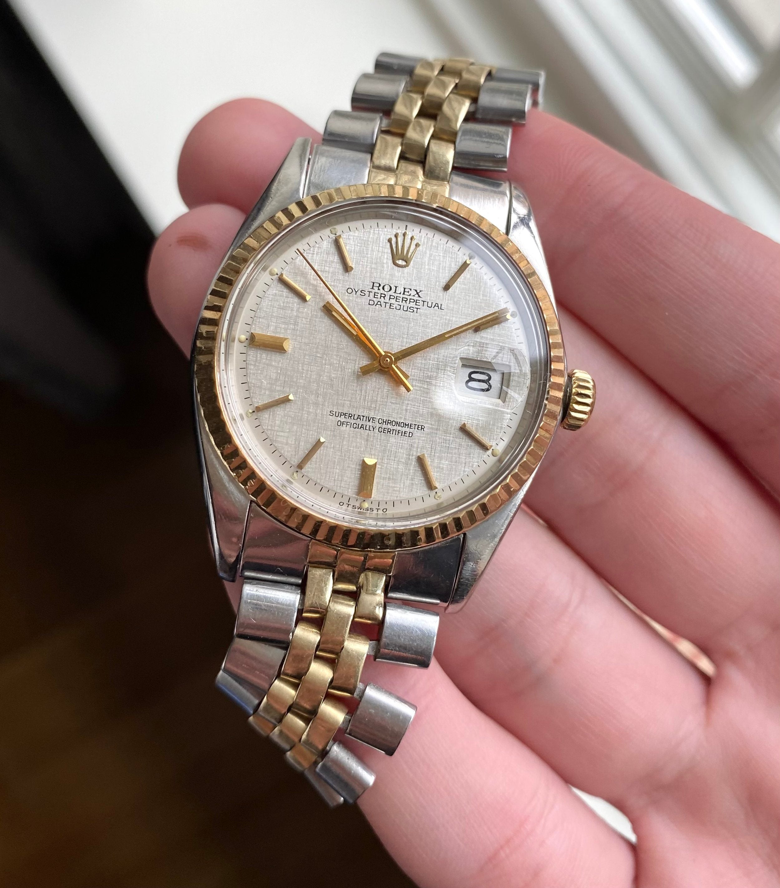 Rolex Datejust ref. 1601 — Linen Sigma Dial