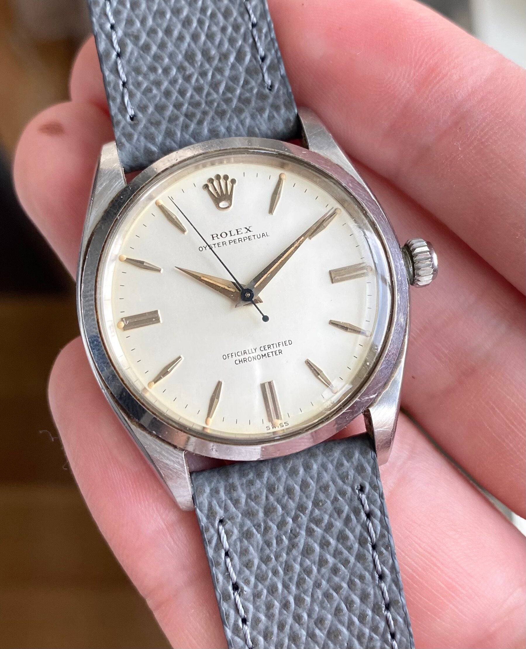 Rolex Oysterperpetual ref. 6564 — Matte White Dial