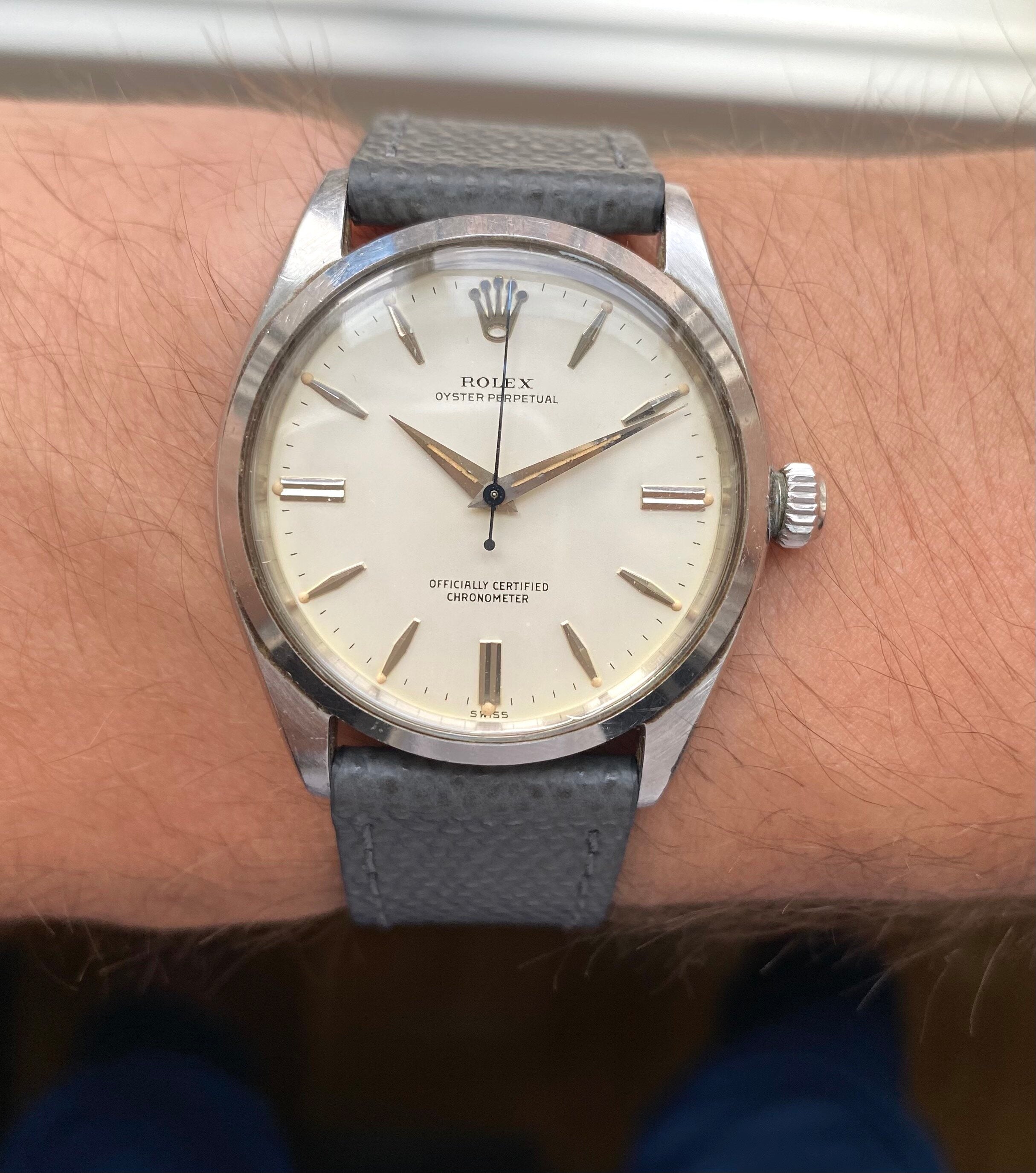 Rolex Oysterperpetual ref. 6564 — Matte White Dial