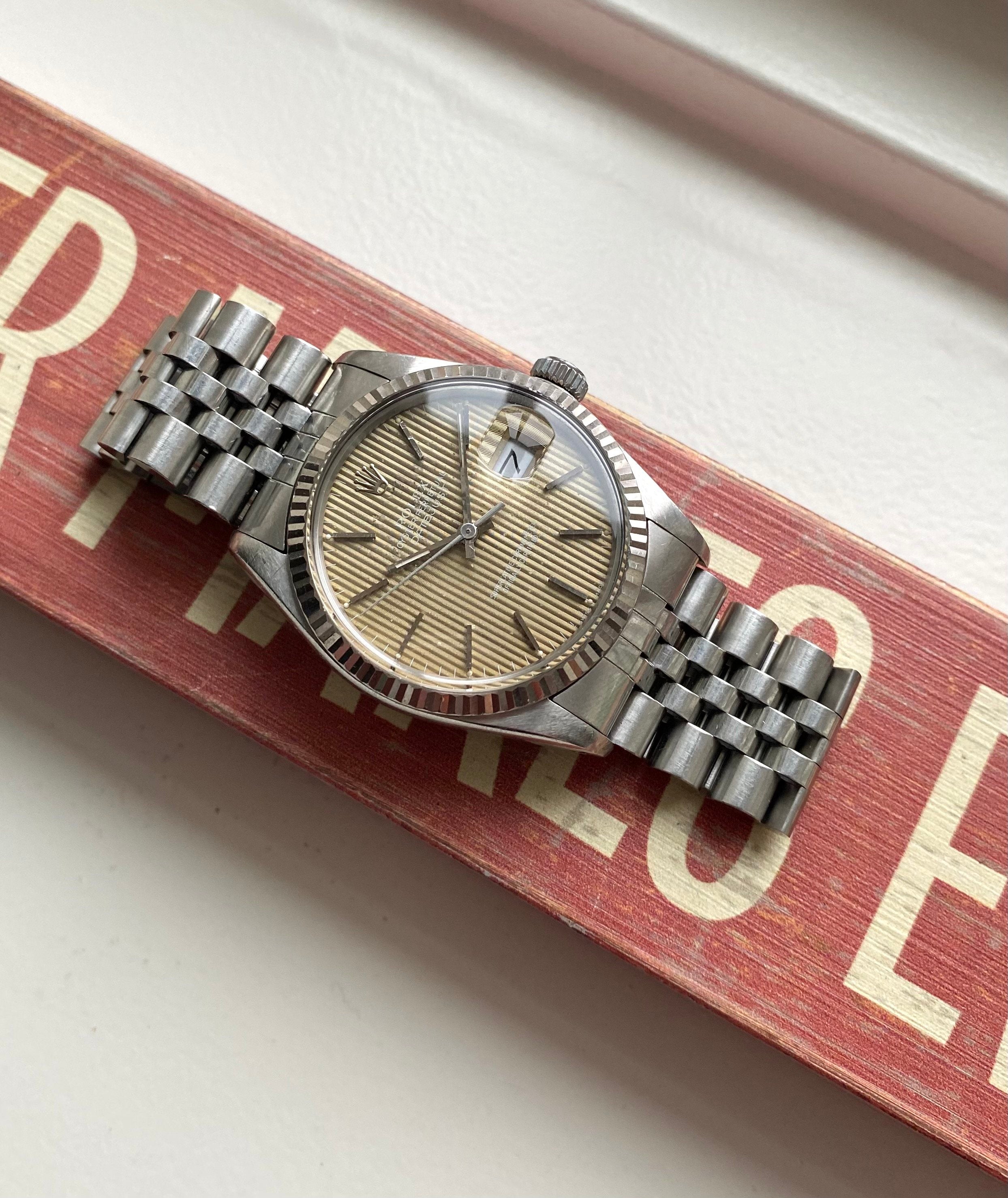 Rolex Datejust ref. 16014 — “Tropical” Tapestry Dial