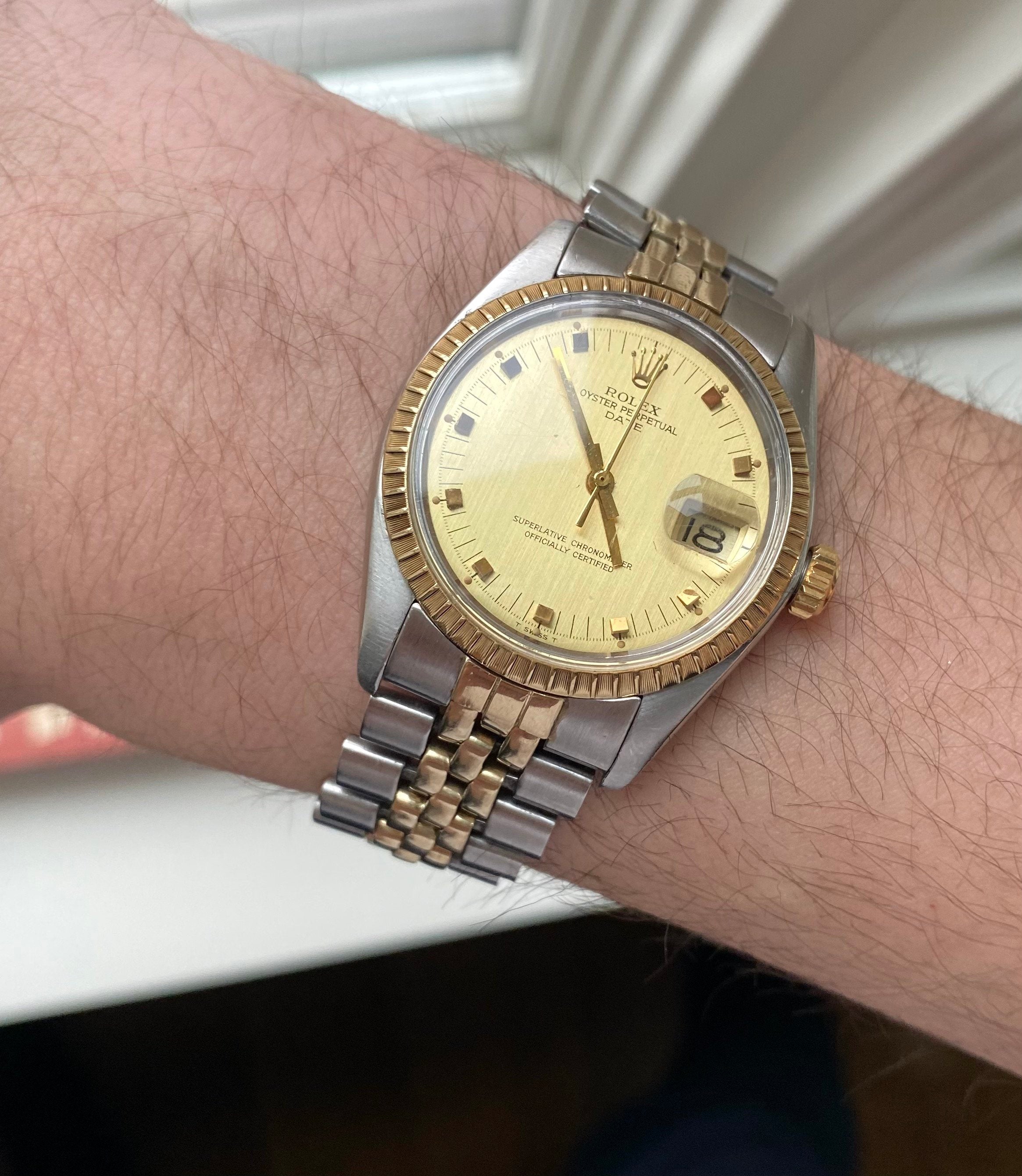 Rolex Oysterperpetual Date ref. 5500 — Two-tone Lemon Dial