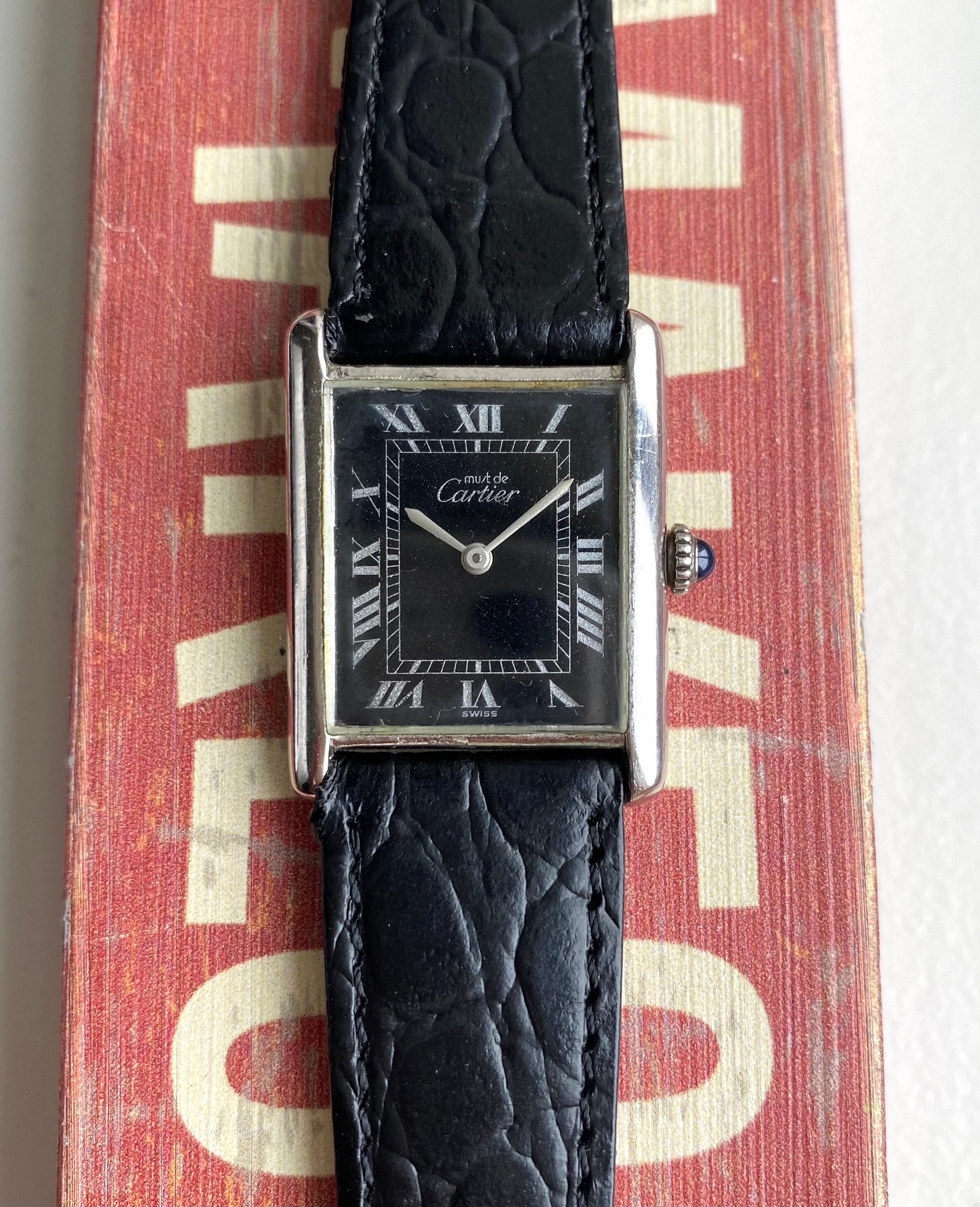 Must de Cartier Tank — Black Roman Numeral Dial