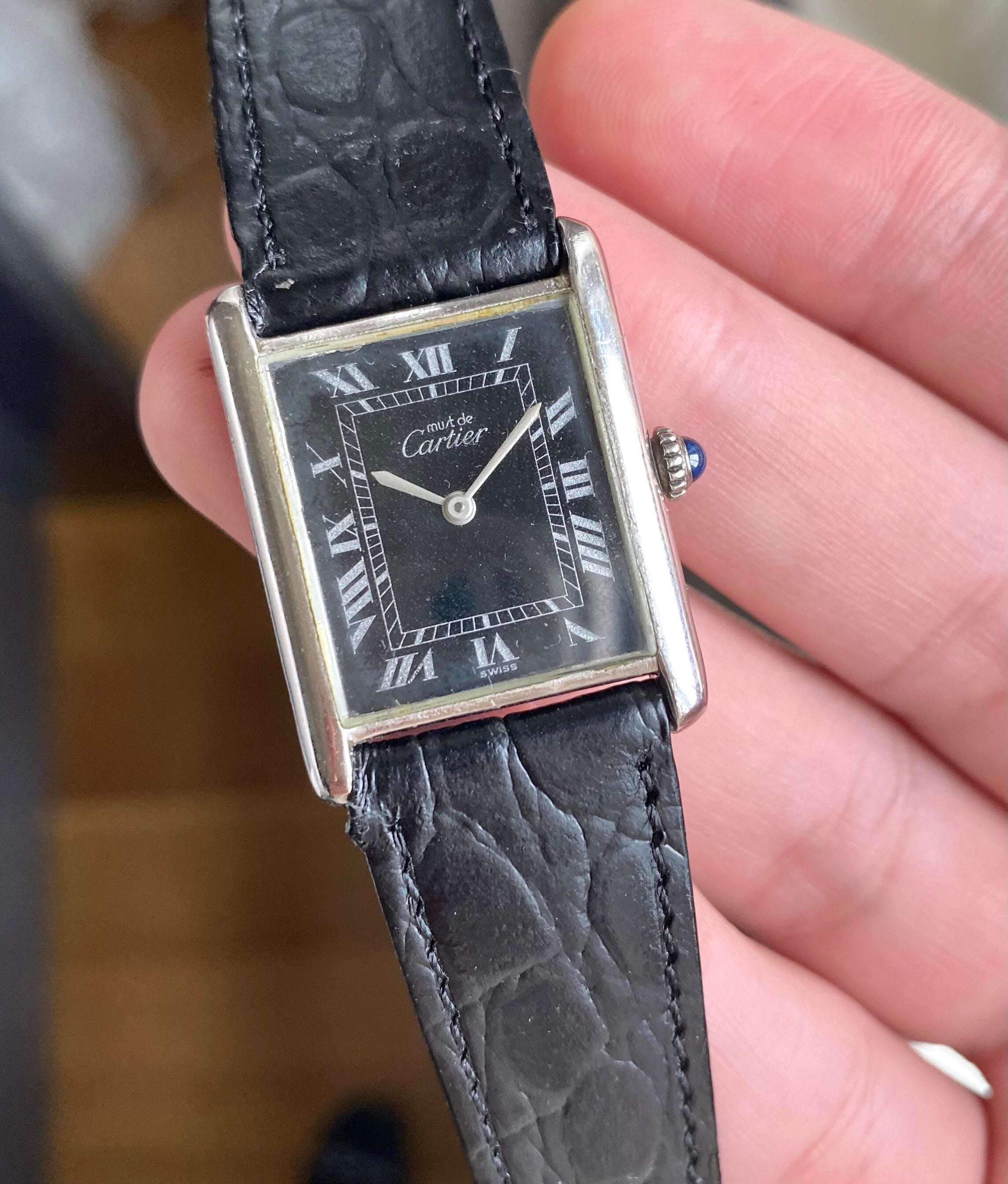 Must de Cartier Tank — Black Roman Numeral Dial