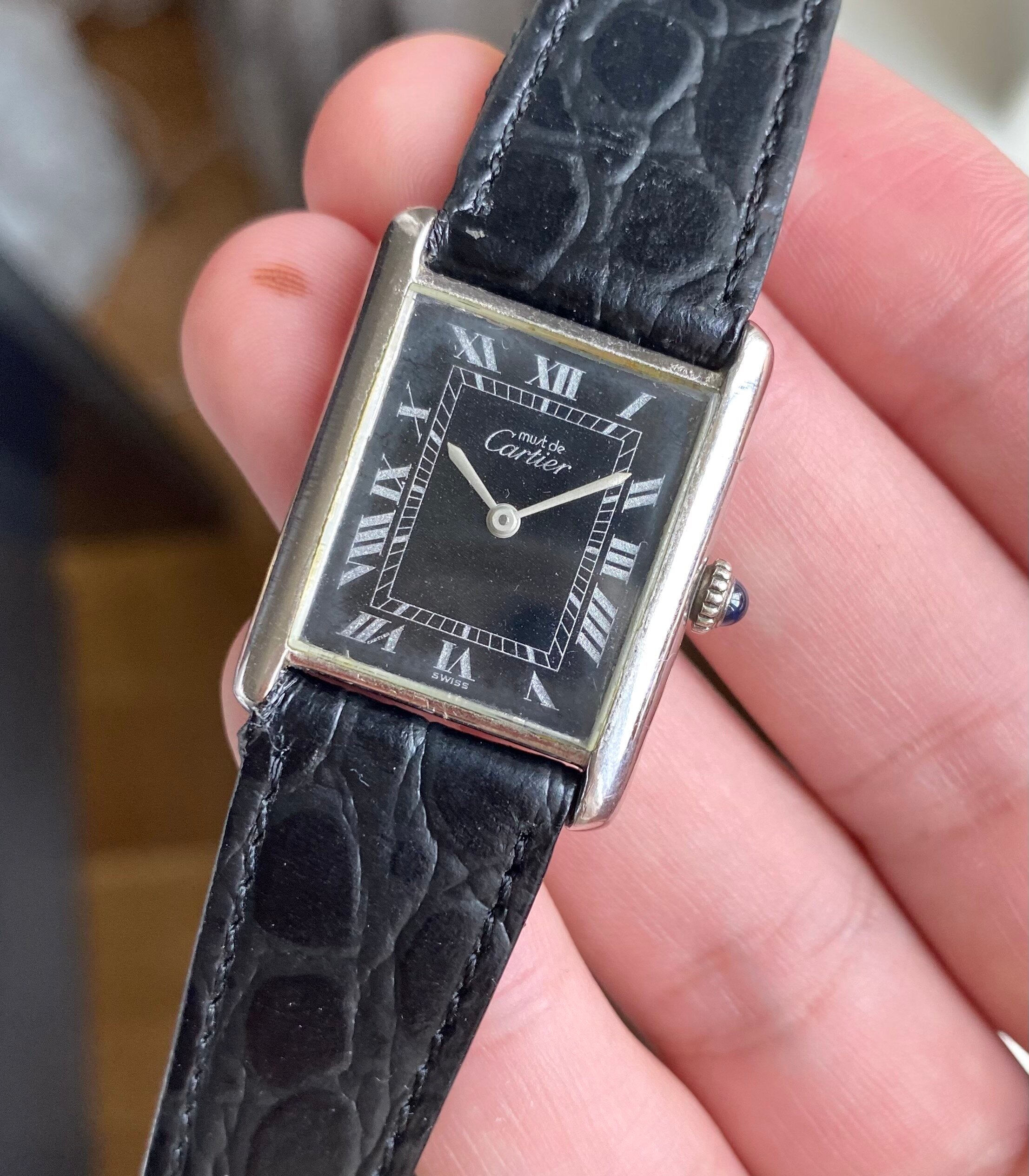 Must de Cartier Tank — Black Roman Numeral Dial