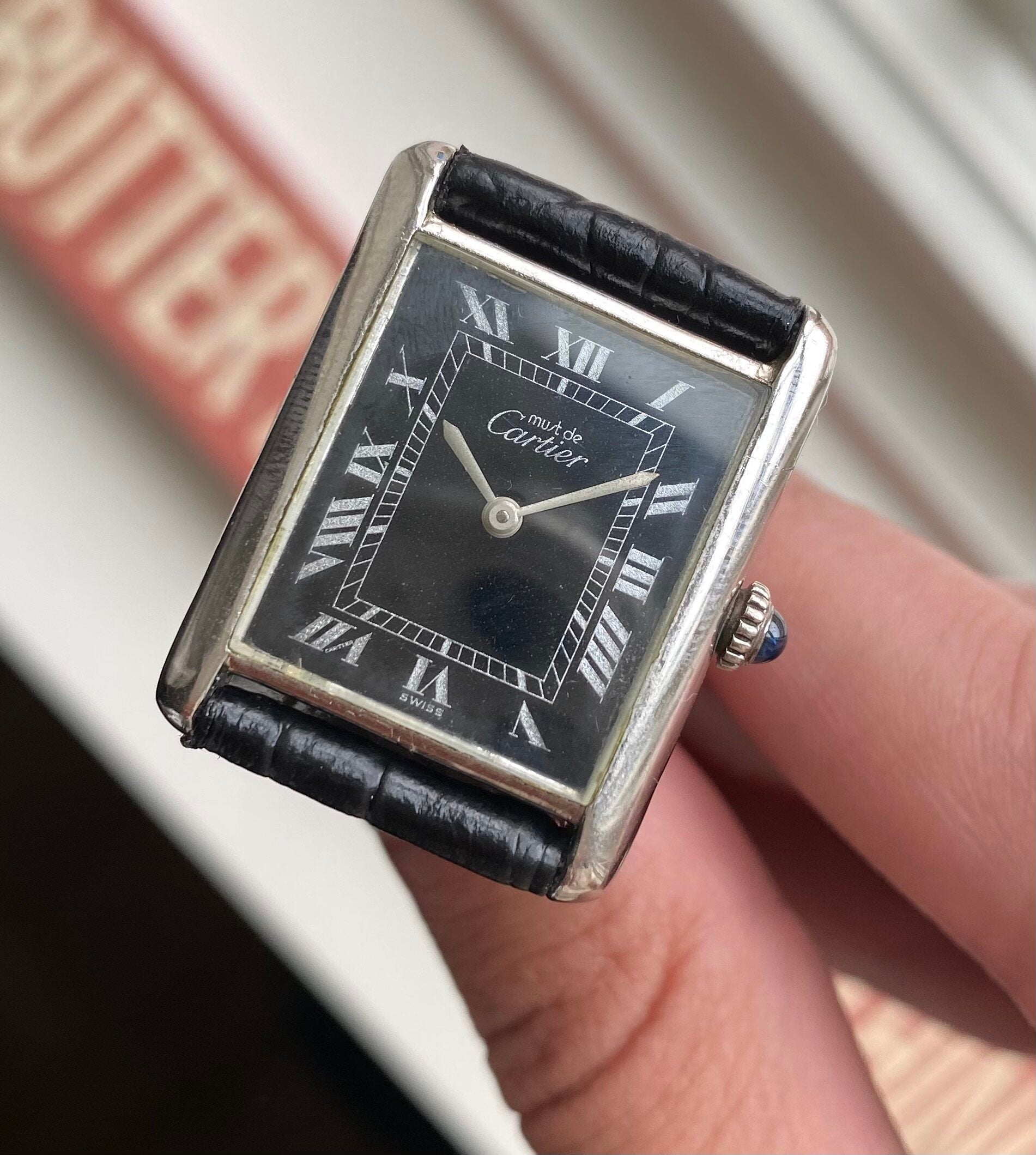 Must de Cartier Tank — Black Roman Numeral Dial