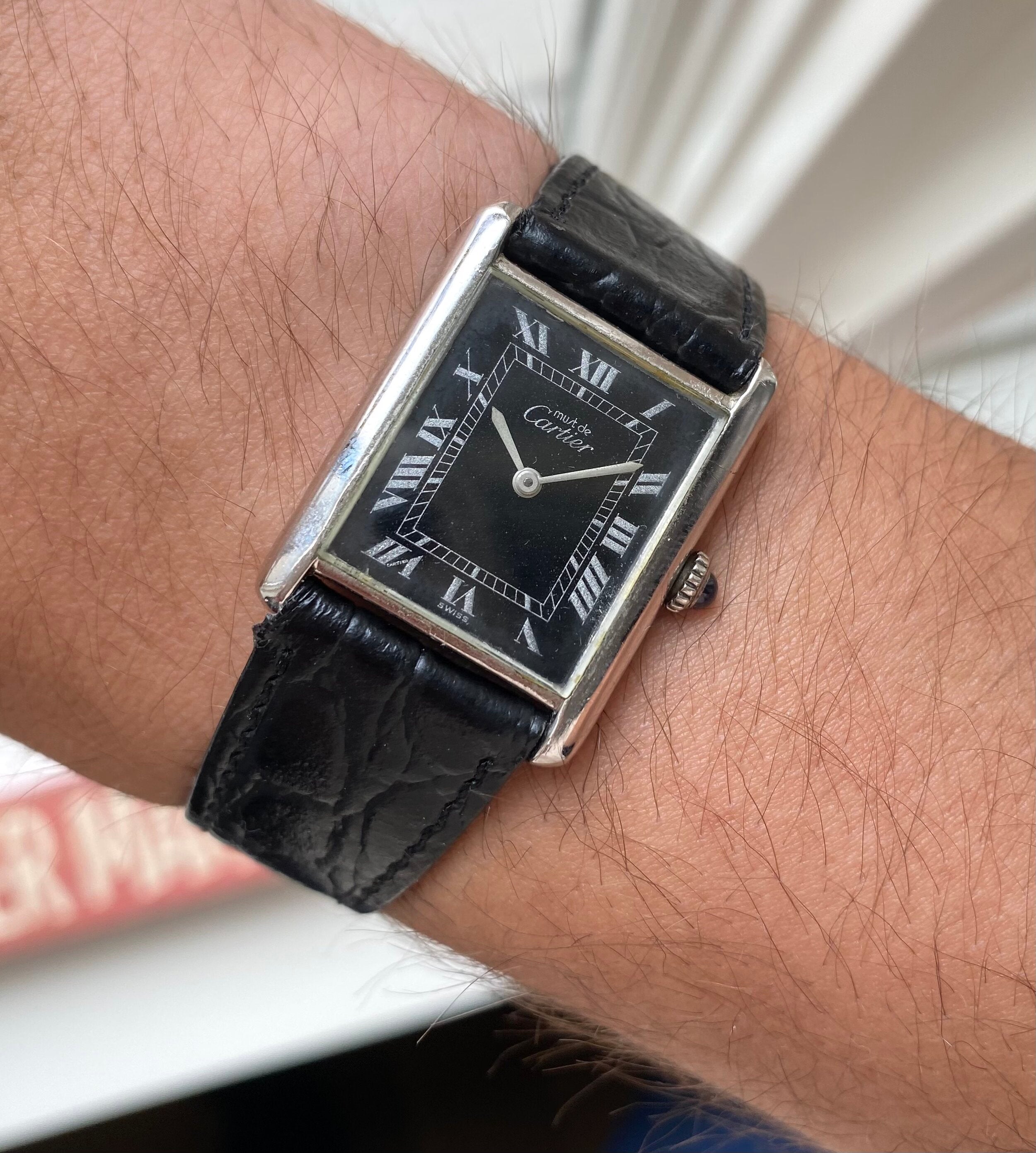 Must de Cartier Tank — Black Roman Numeral Dial