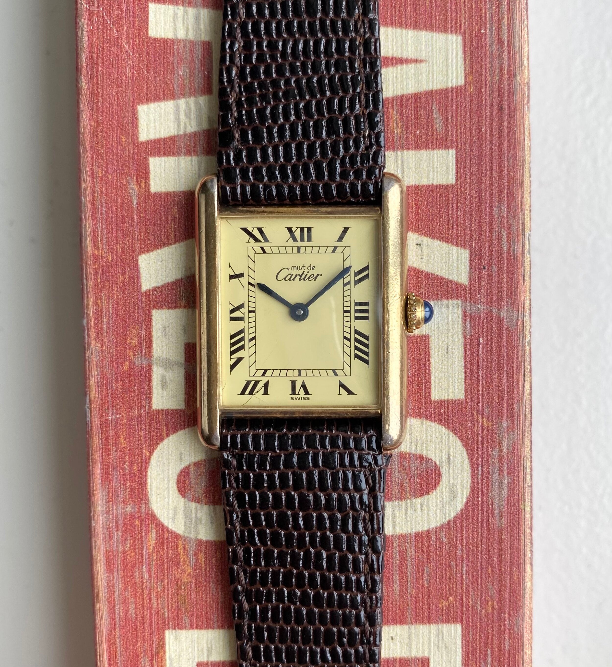 Must de Cartier Tank — Lemon Roman Numeral Dial