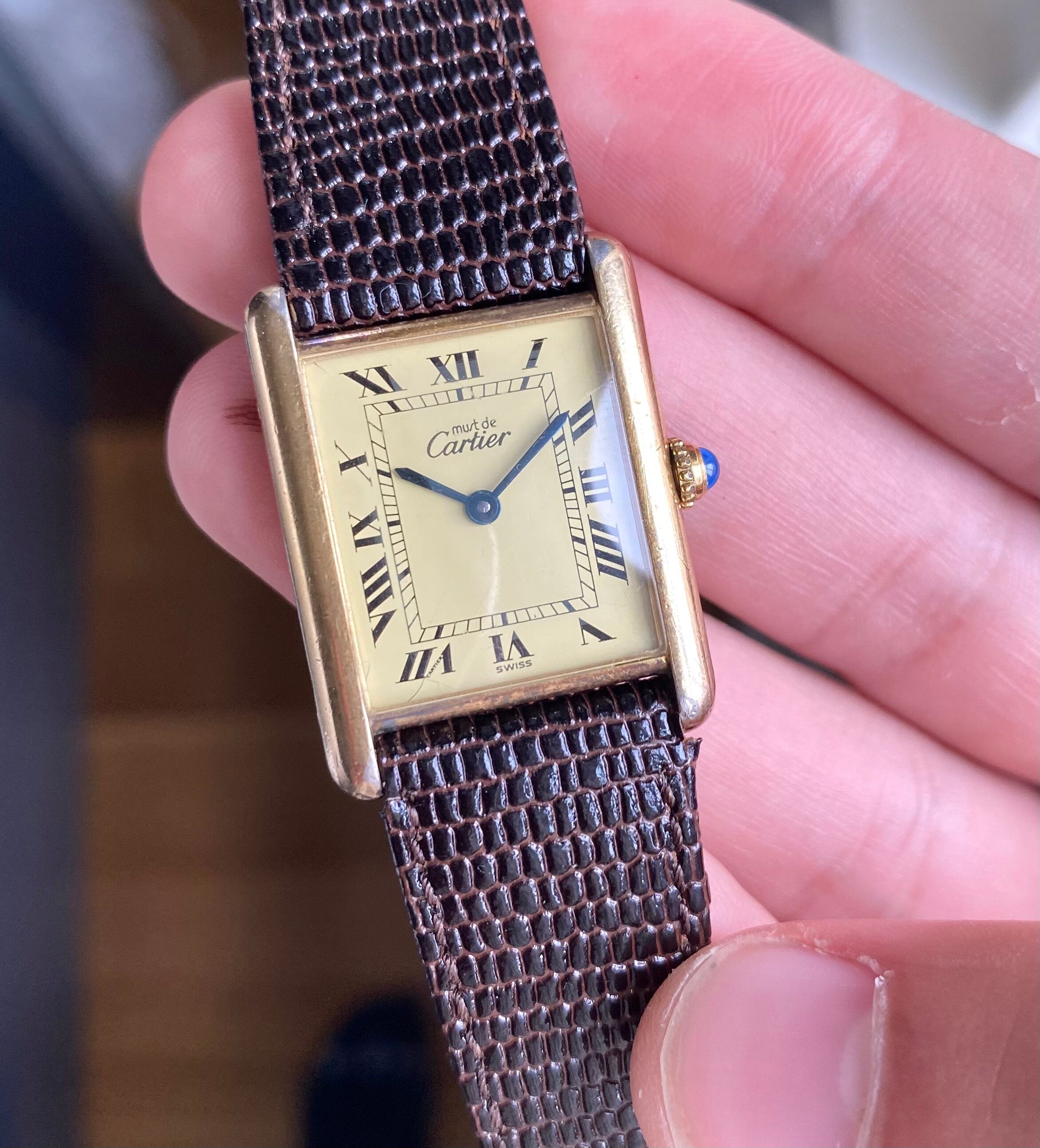 Must de Cartier Tank — Lemon Roman Numeral Dial