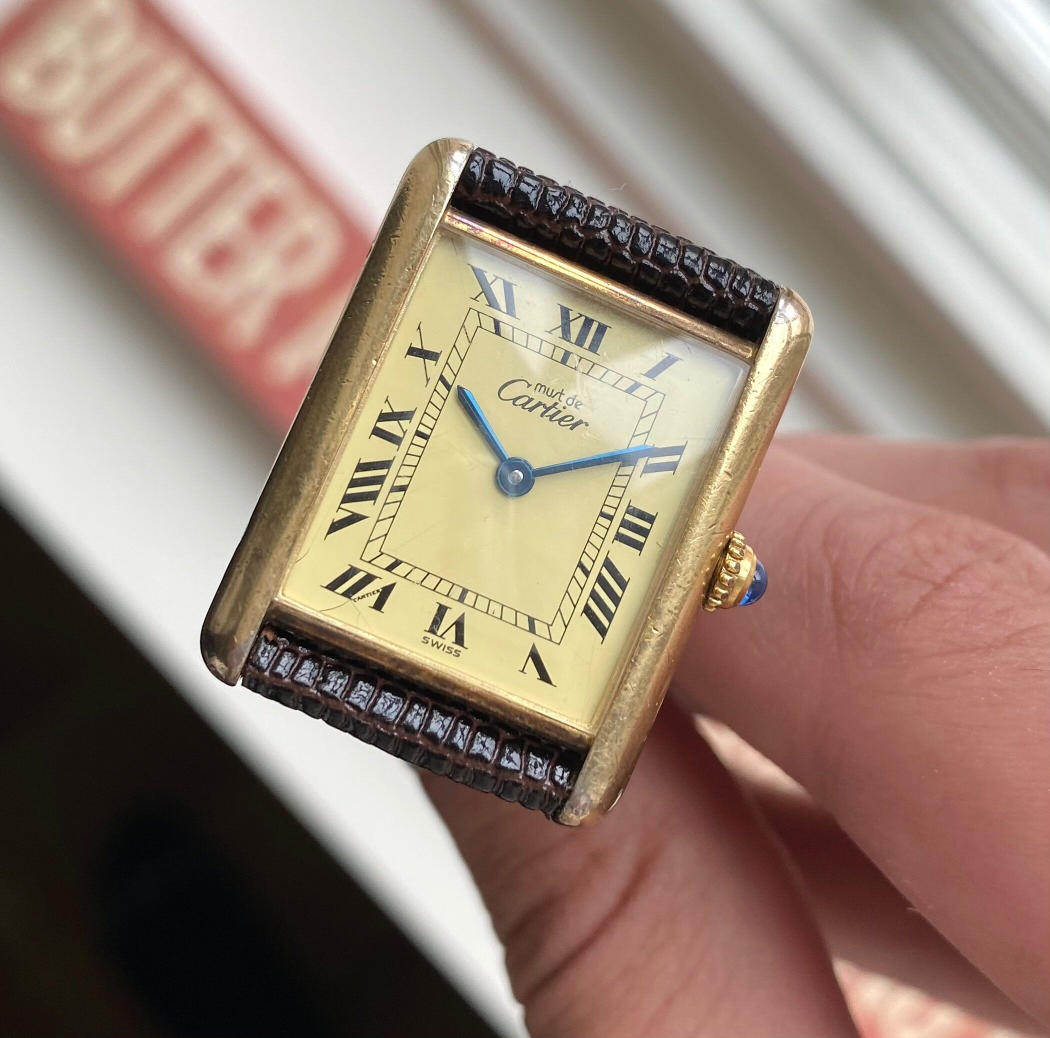 Must de Cartier Tank — Lemon Roman Numeral Dial