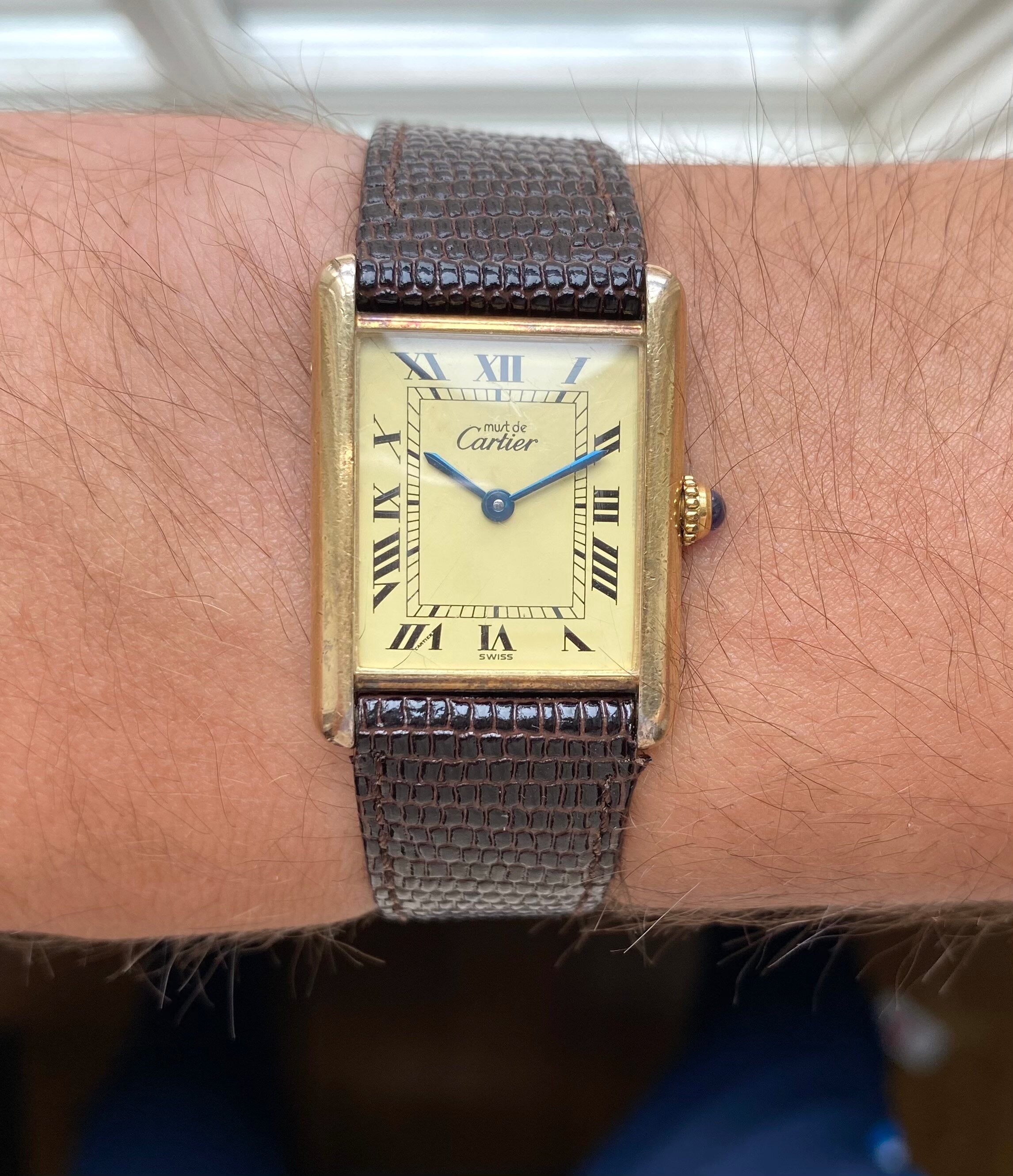 Must de Cartier Tank — Lemon Roman Numeral Dial