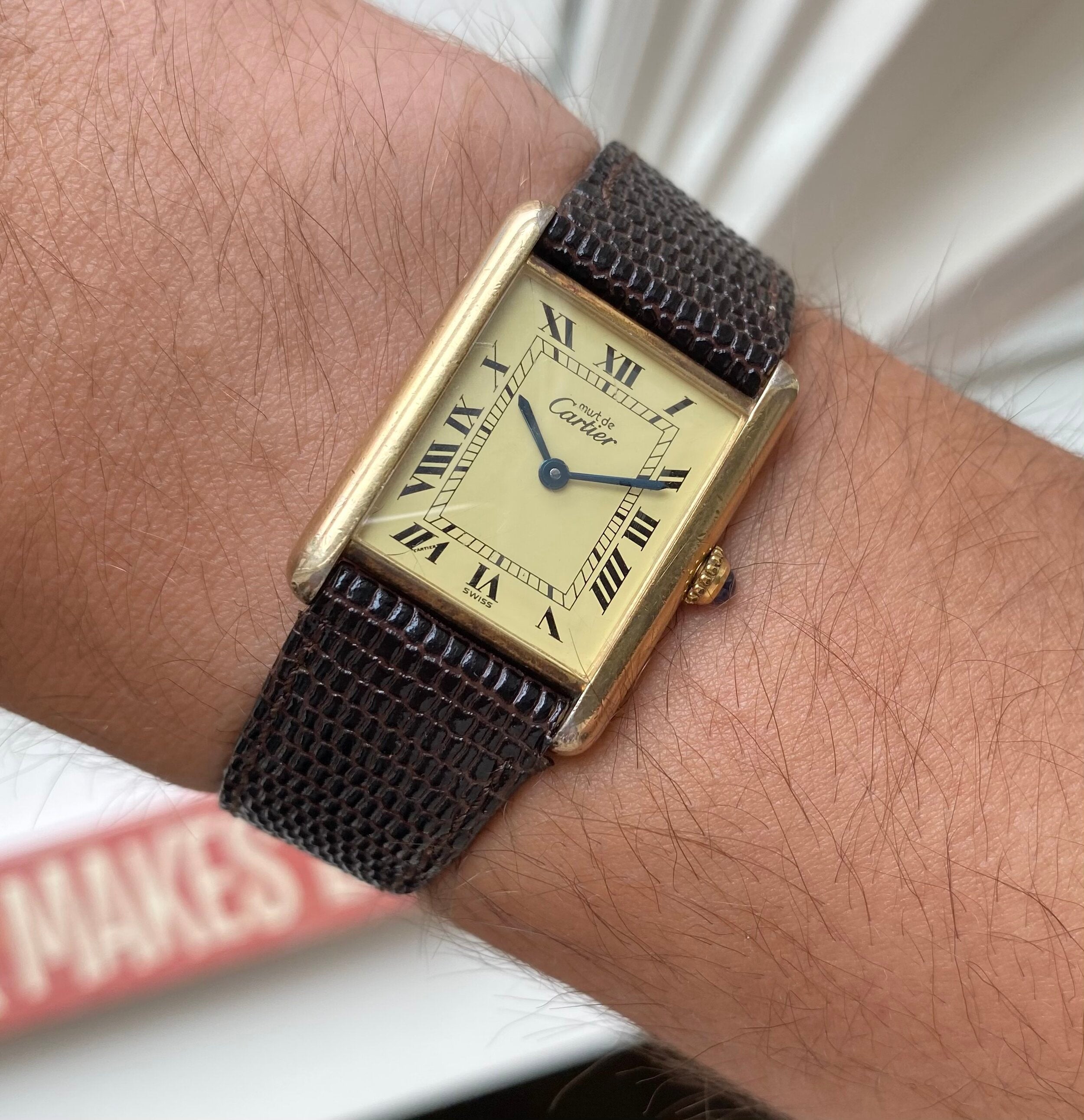 Must de Cartier Tank — Lemon Roman Numeral Dial