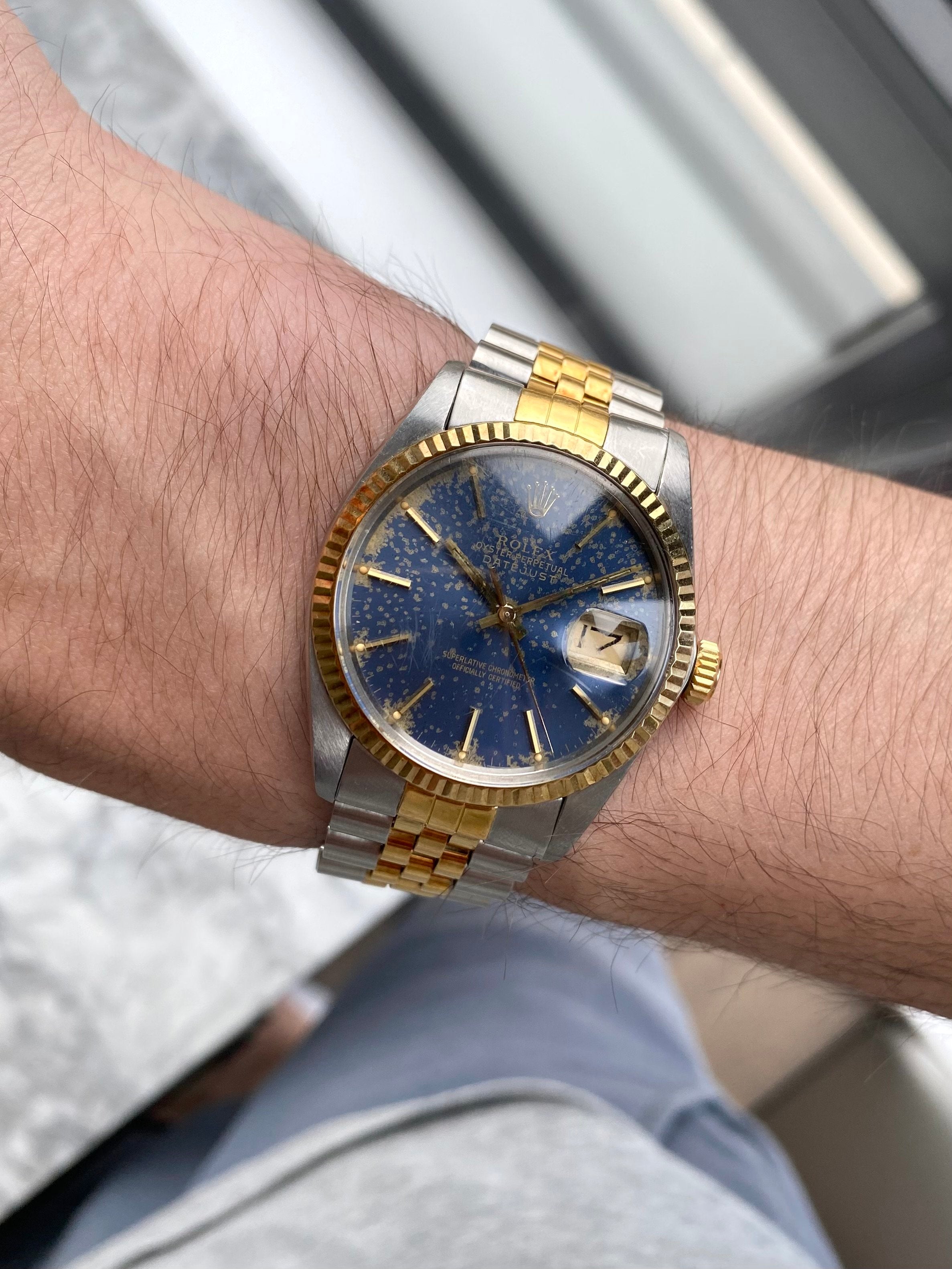 Rolex Datejust 16013 - Blue Patina.