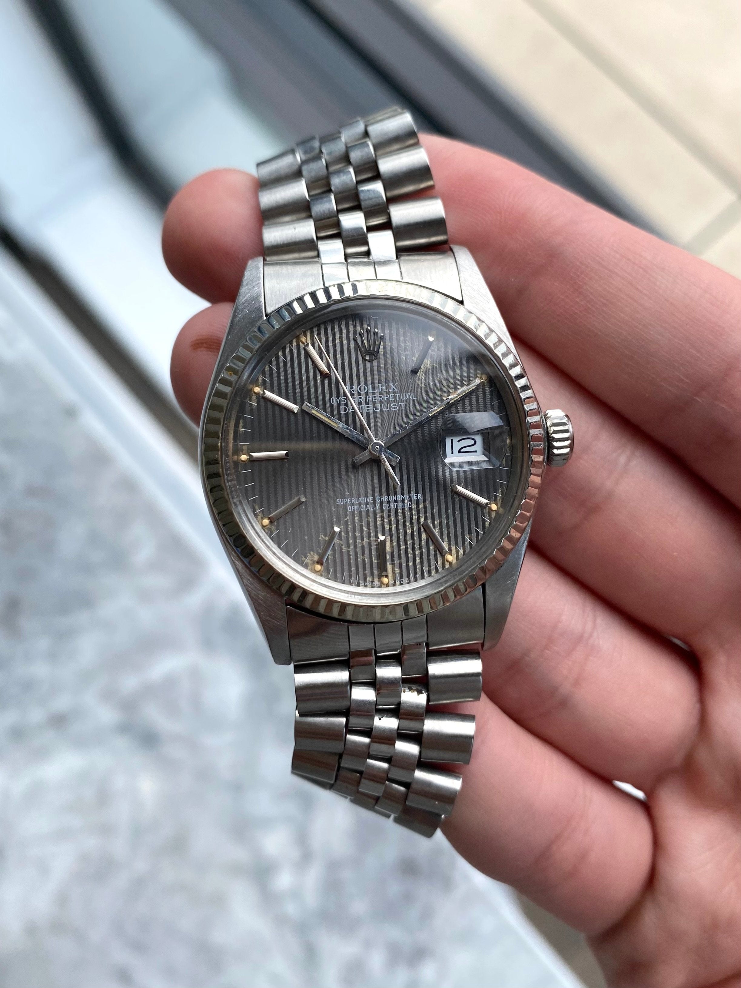 Rolex Datejust 16014 - Grey Tapestry.