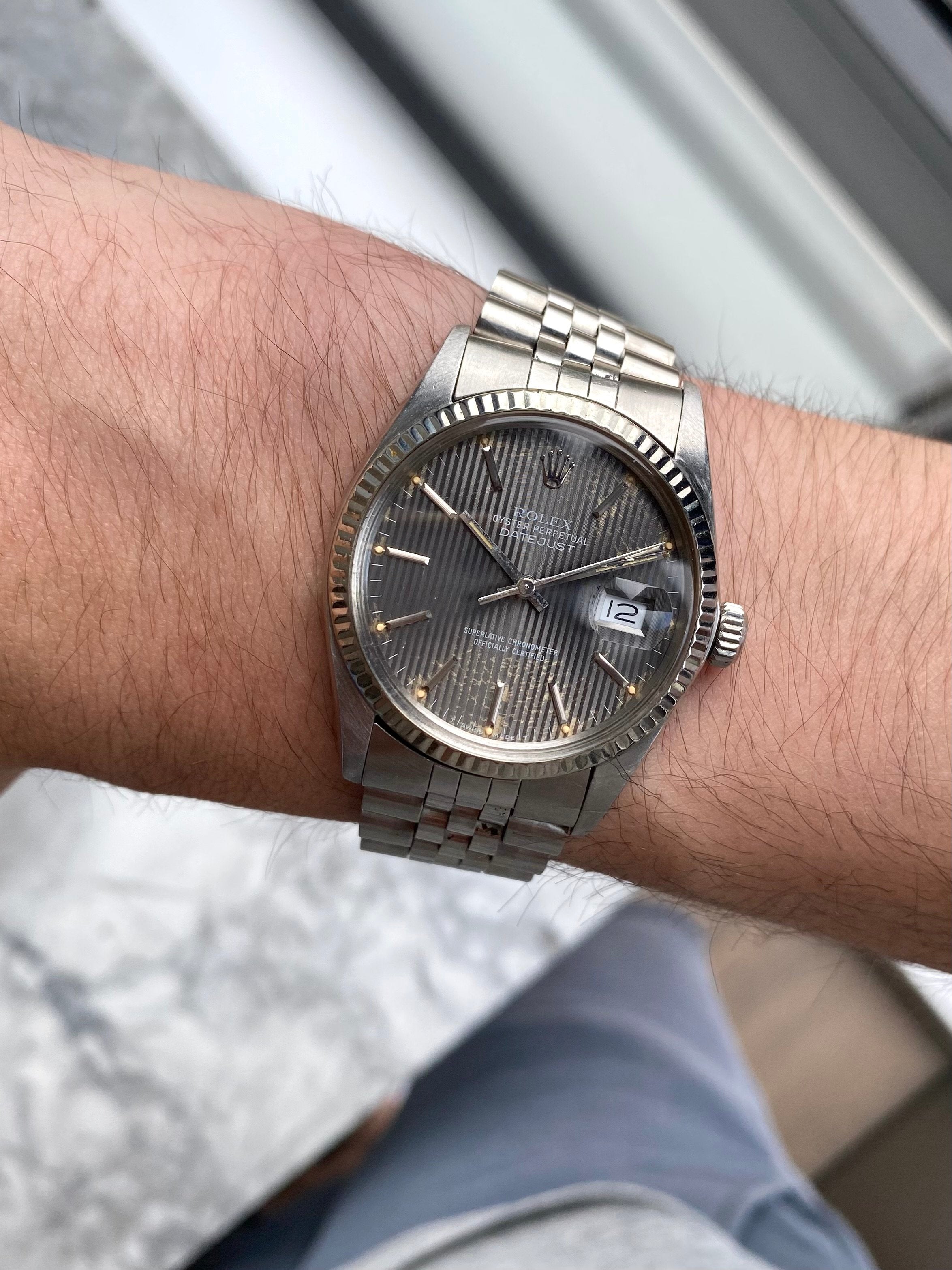 Rolex Datejust 16014 - Grey Tapestry.