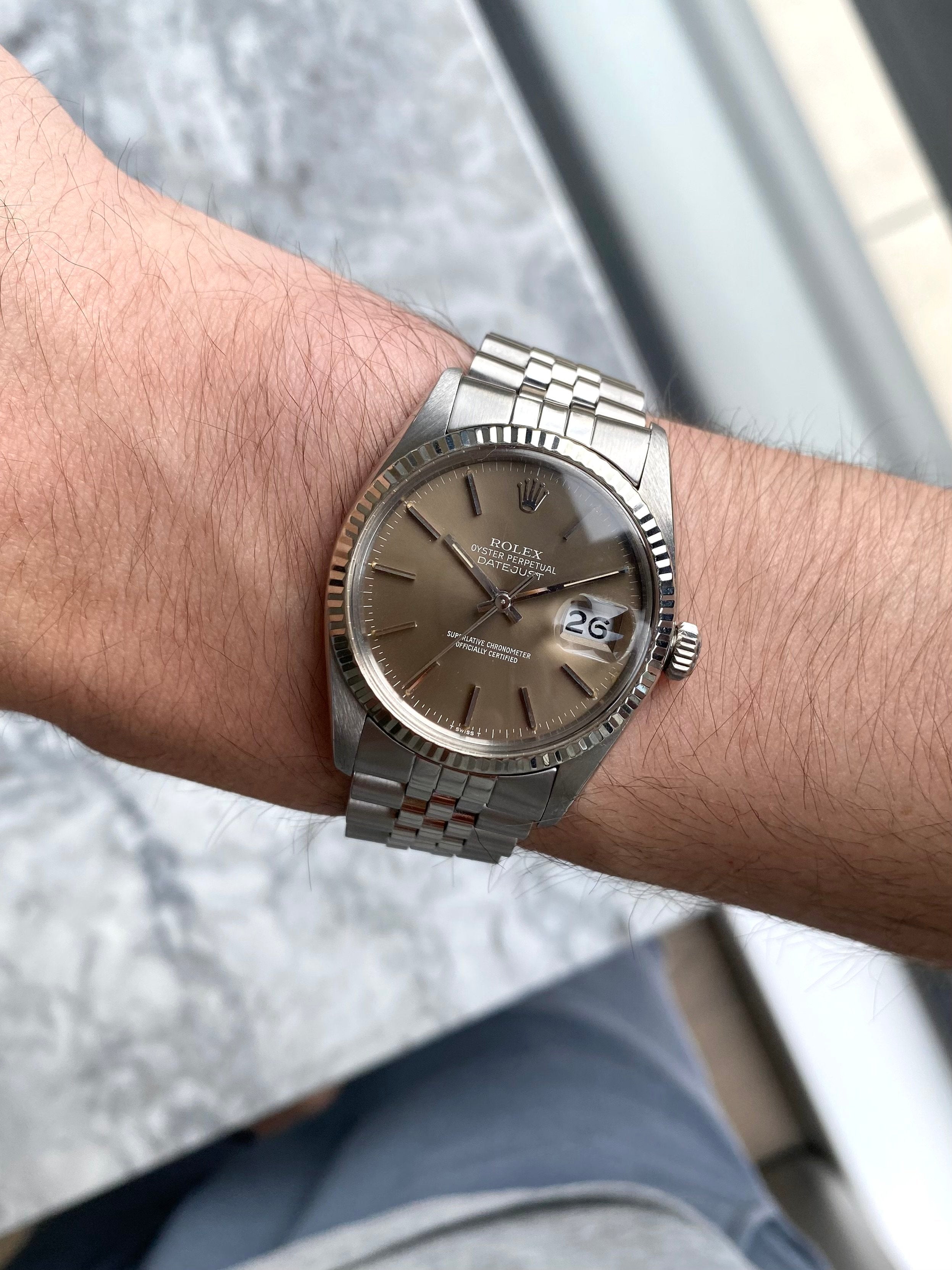 Rolex Datejust 16014 - Taupe.