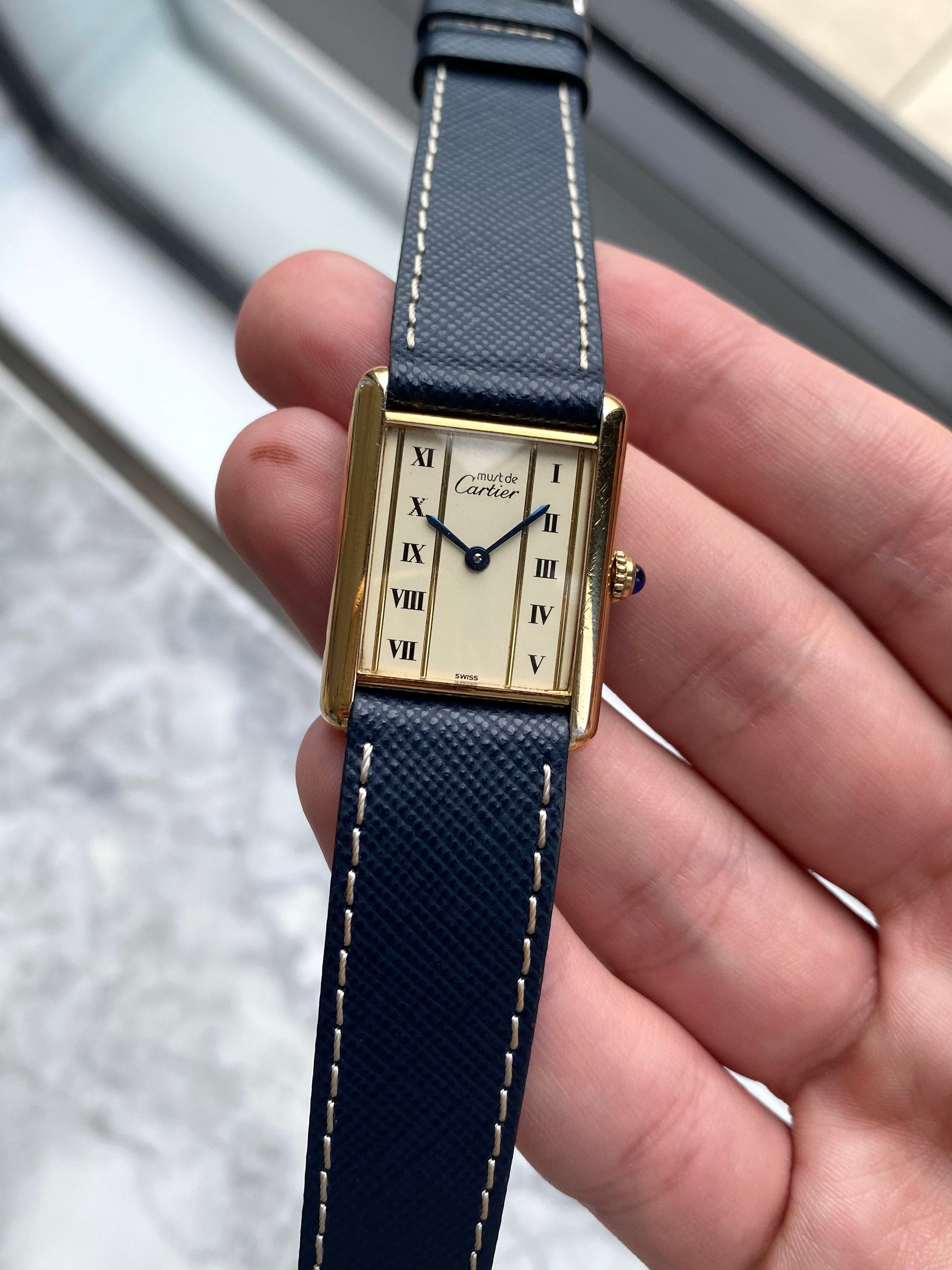 Must de Cartier Tank- Cream Roman.