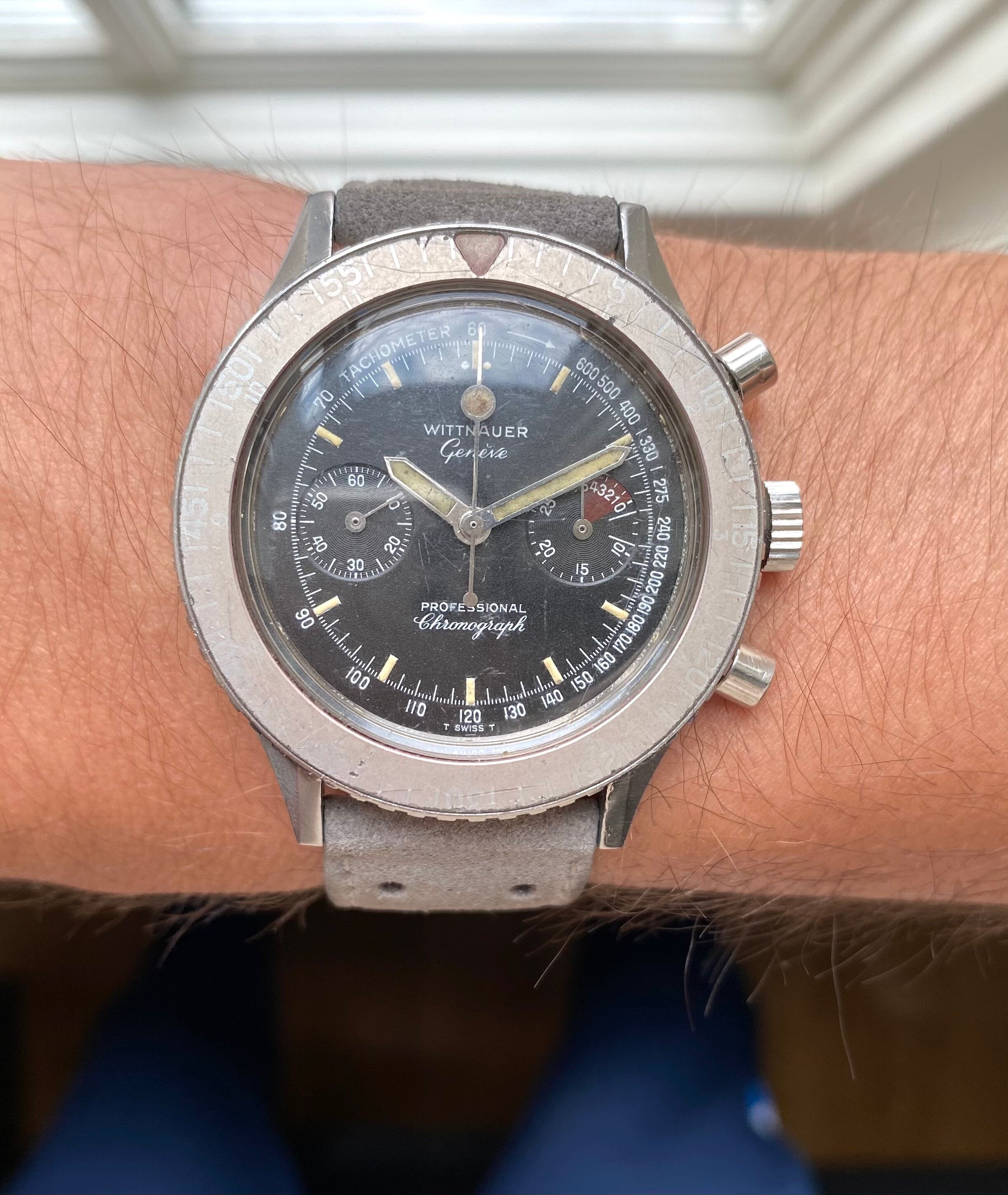 Wittnauer Geneve Professional Chronograph — "Ghosted" Bezel