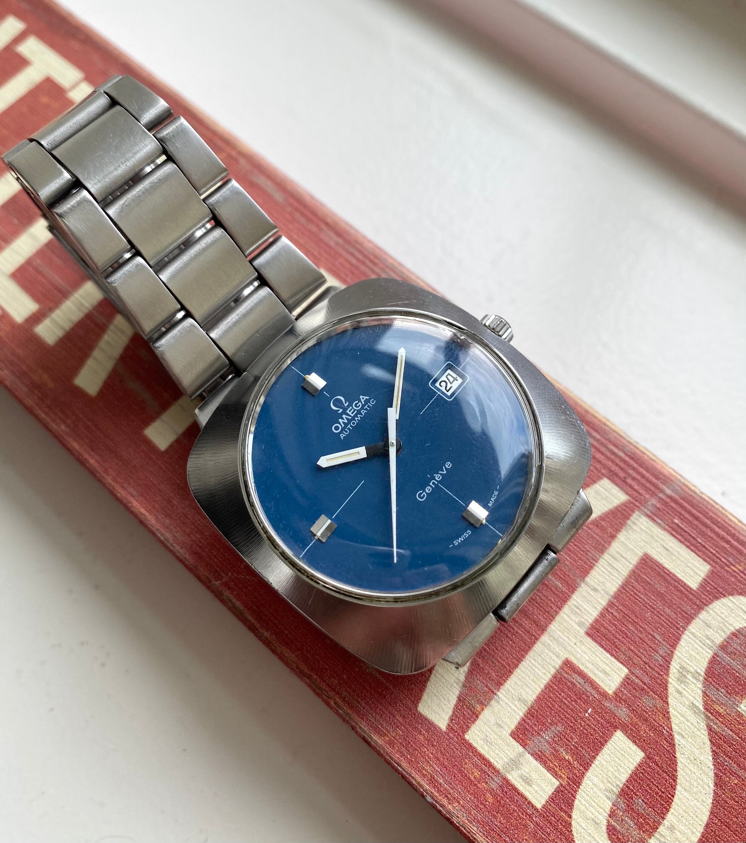 Omega Geneve — Matte Blue Dial