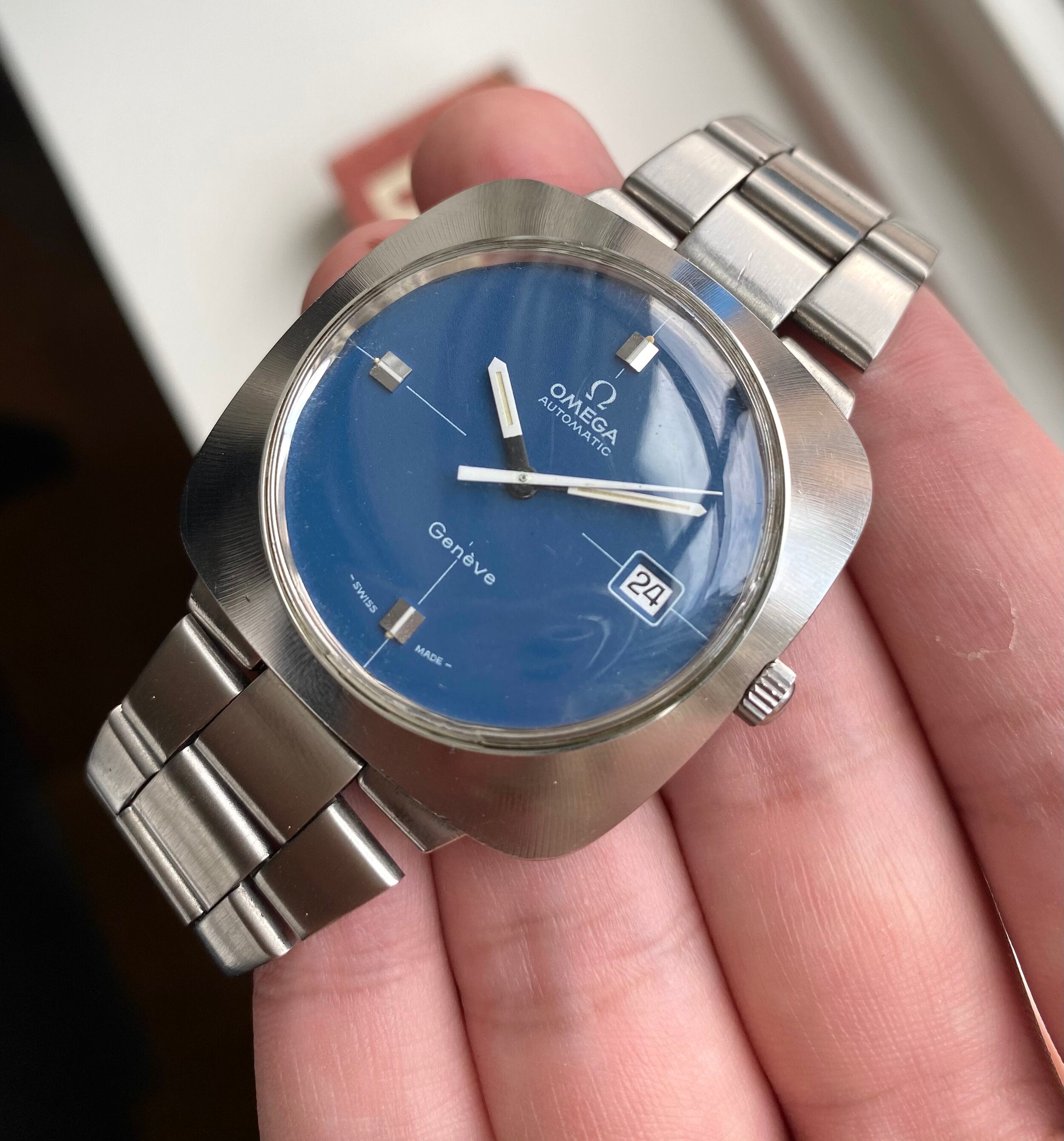 Omega Geneve — Matte Blue Dial