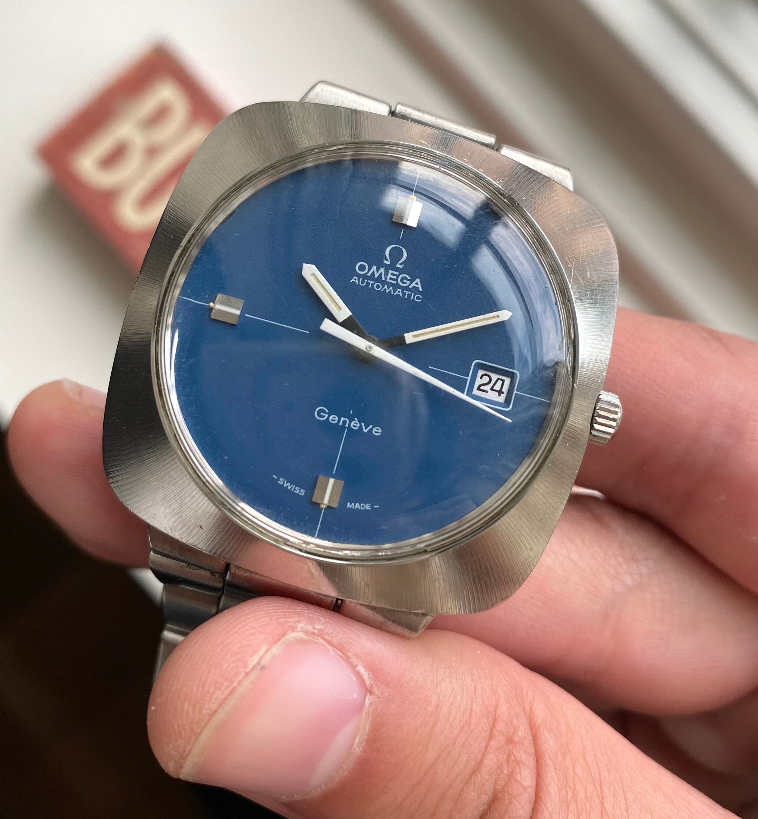 Omega Geneve — Matte Blue Dial