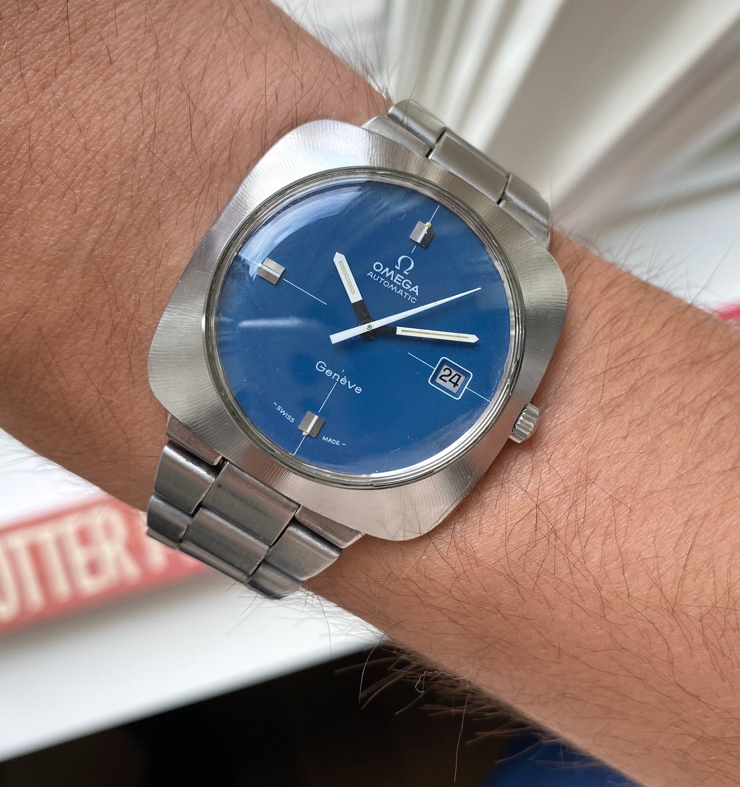 Omega Geneve — Matte Blue Dial