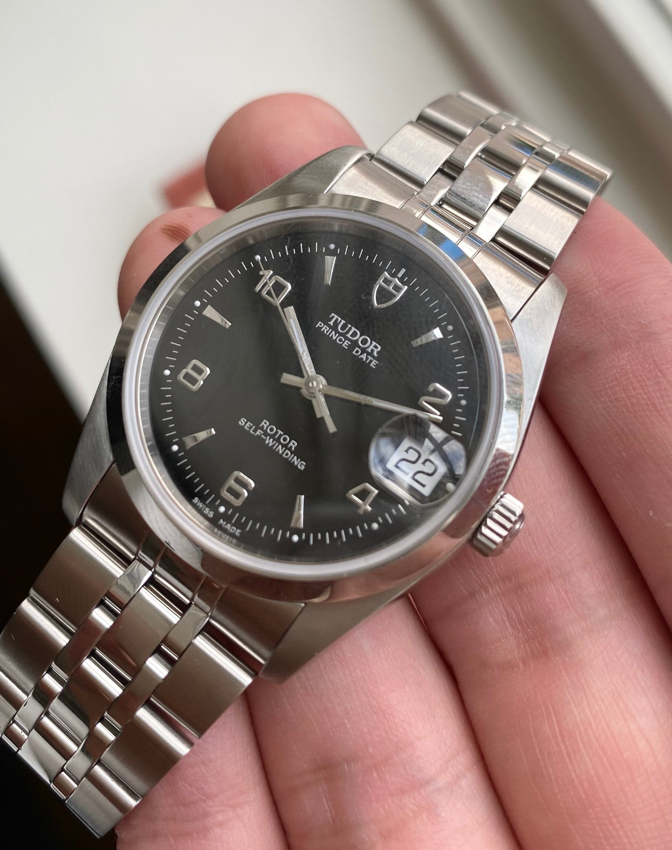 Tudor Prince Date — Black Arabic Dial with Papers