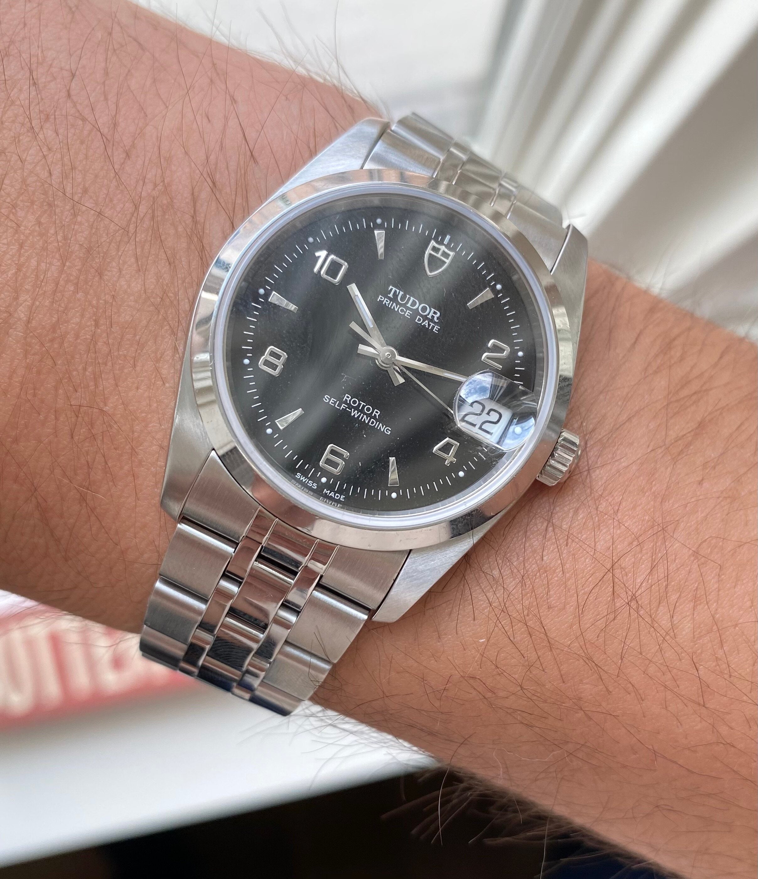 Tudor Prince Date — Black Arabic Dial with Papers